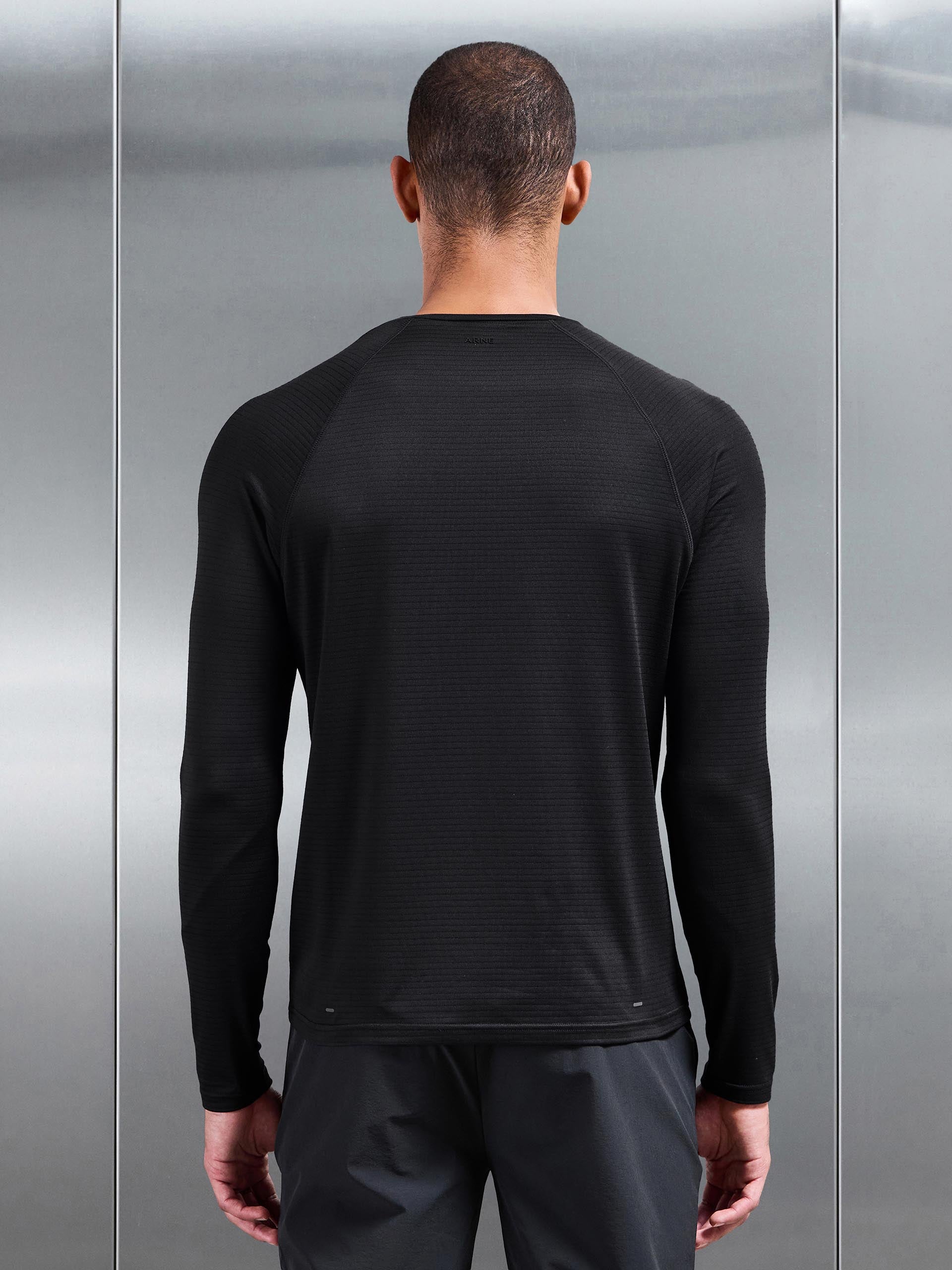 Mens Condition Long Sleeve T-Shirt in Black