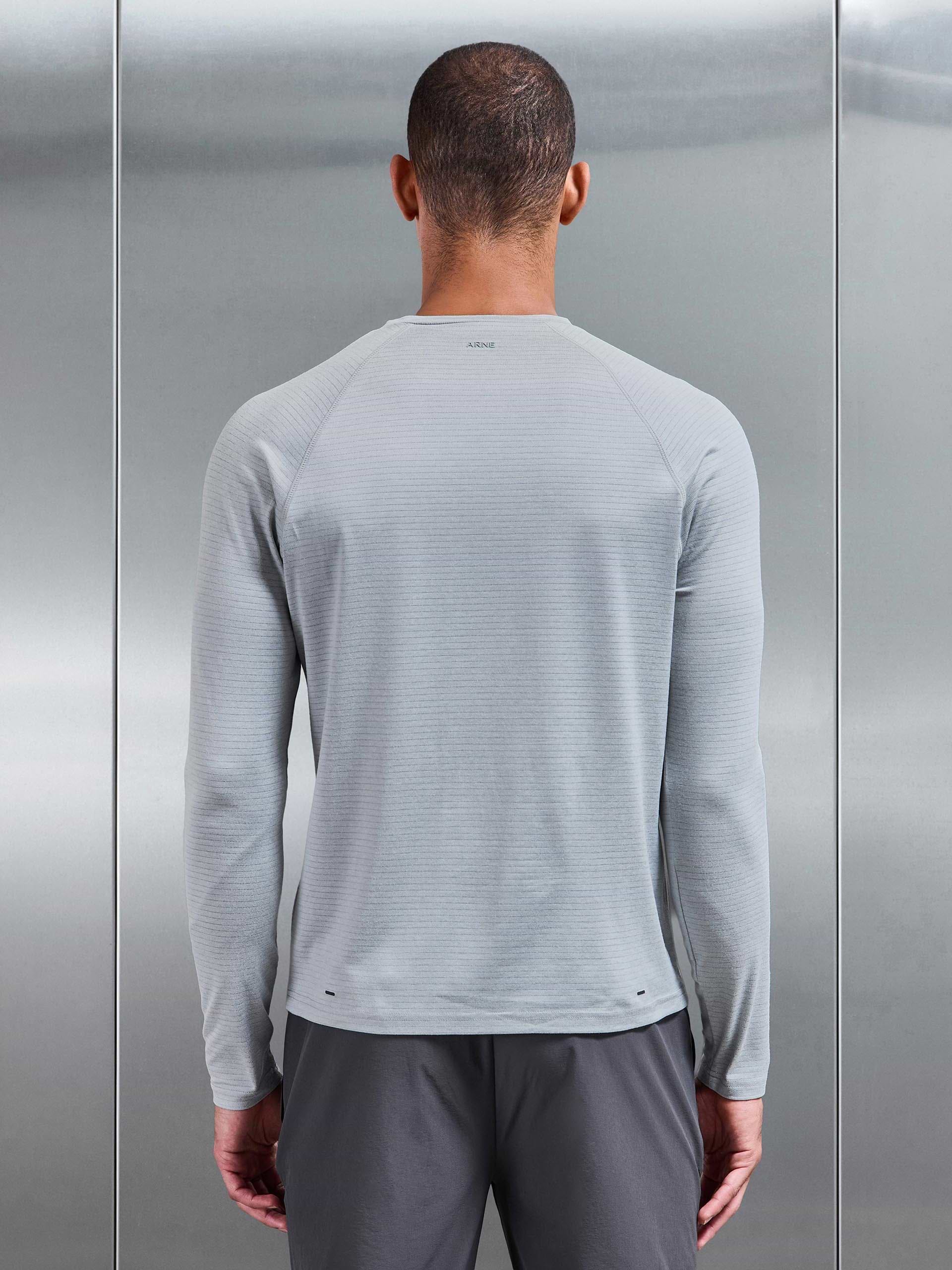 Condition Long Sleeve T-Shirt in Mid Grey