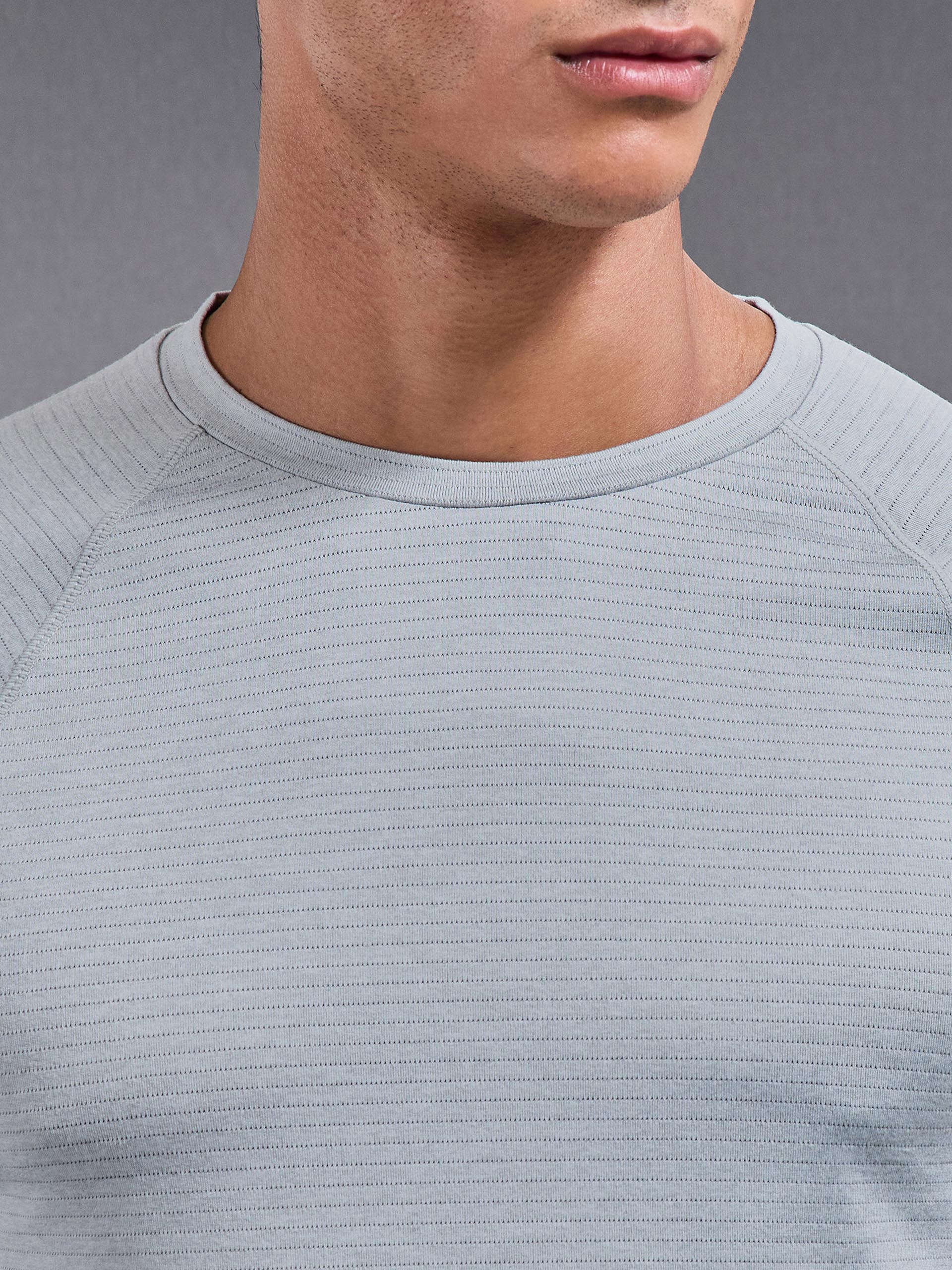 Mens Condition Long Sleeve T-Shirt in Mid Grey