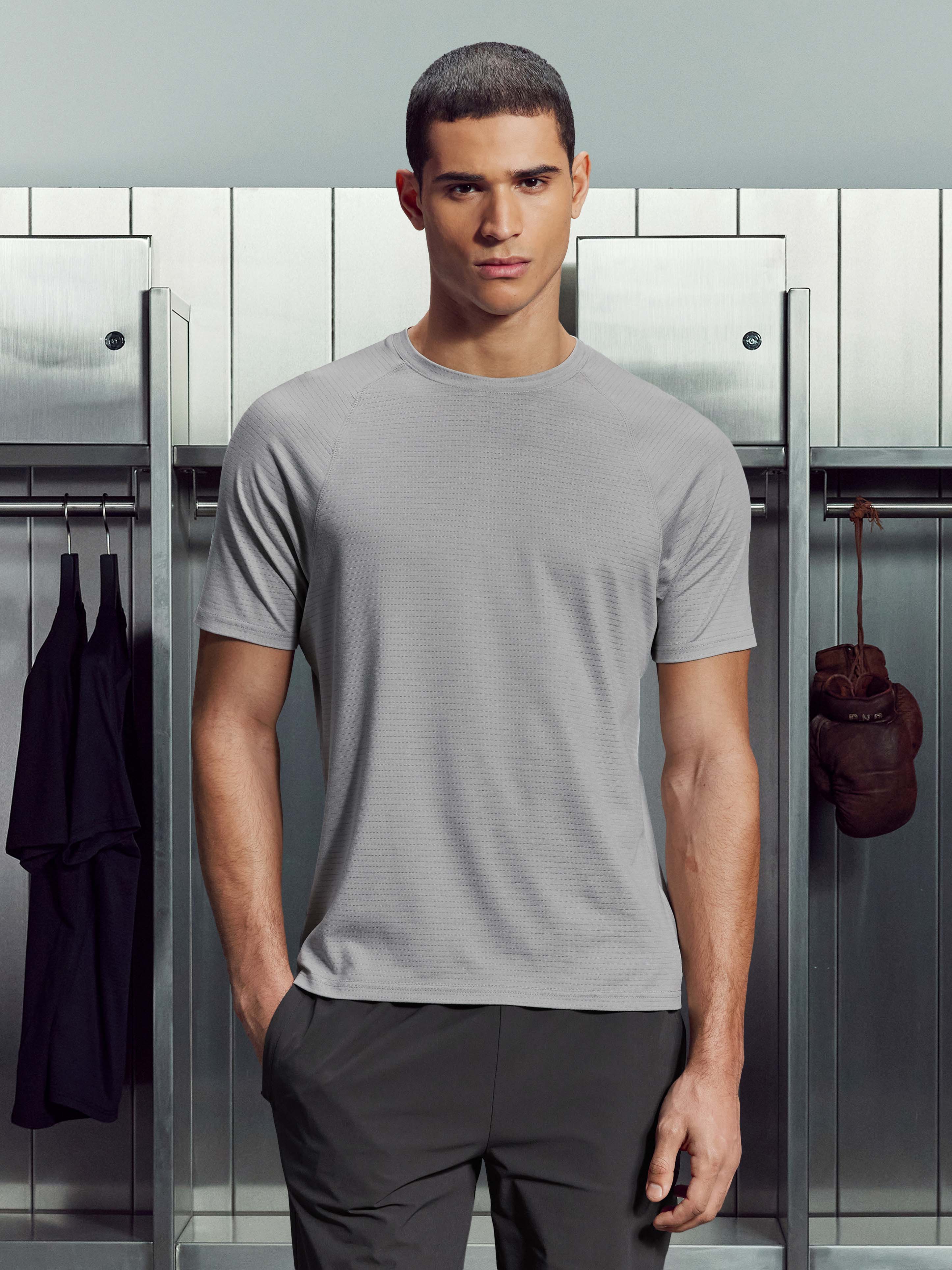 Mens Condition T-Shirt in Mid Grey