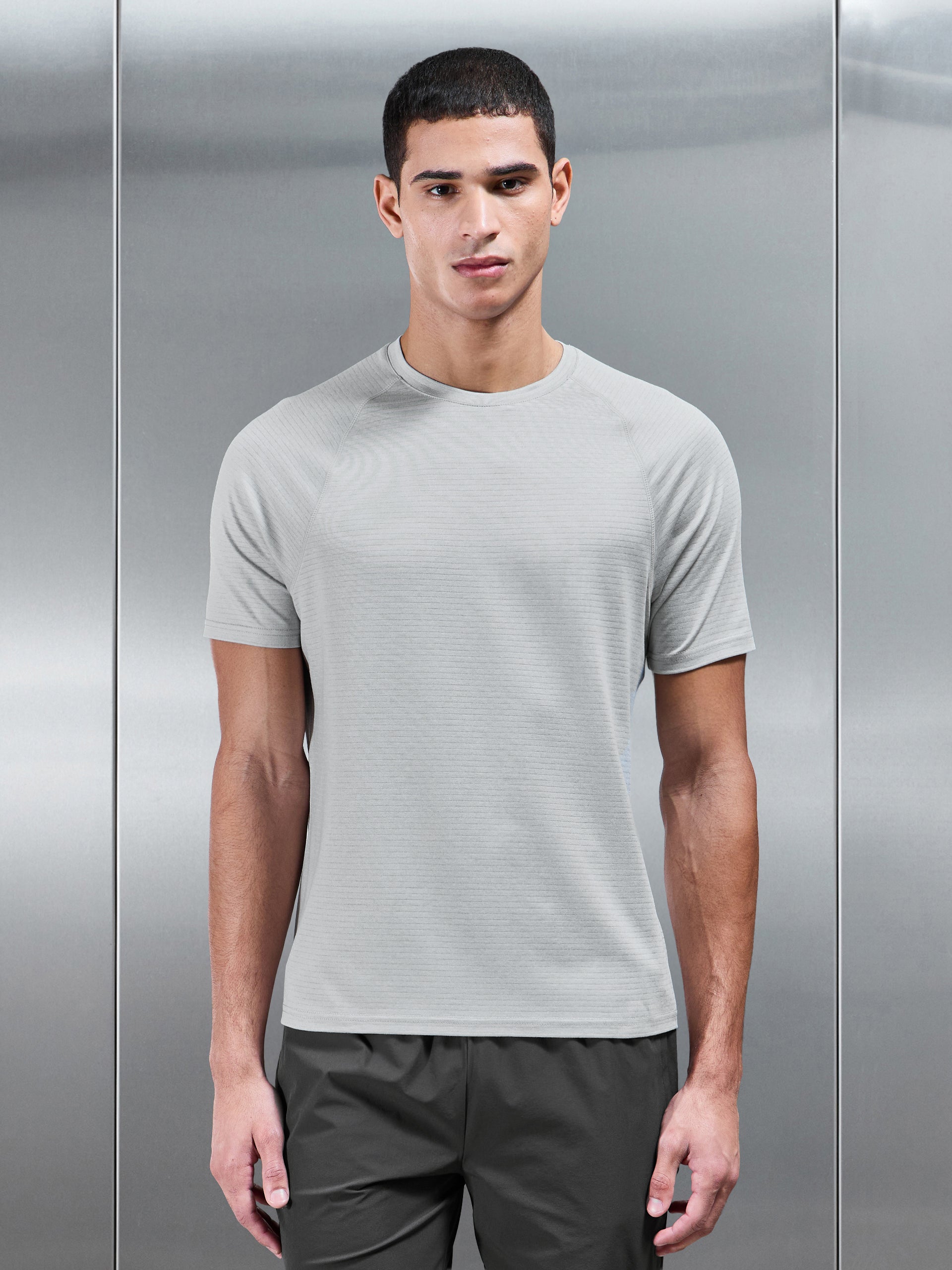 Mens Condition T-Shirt in Mid Grey