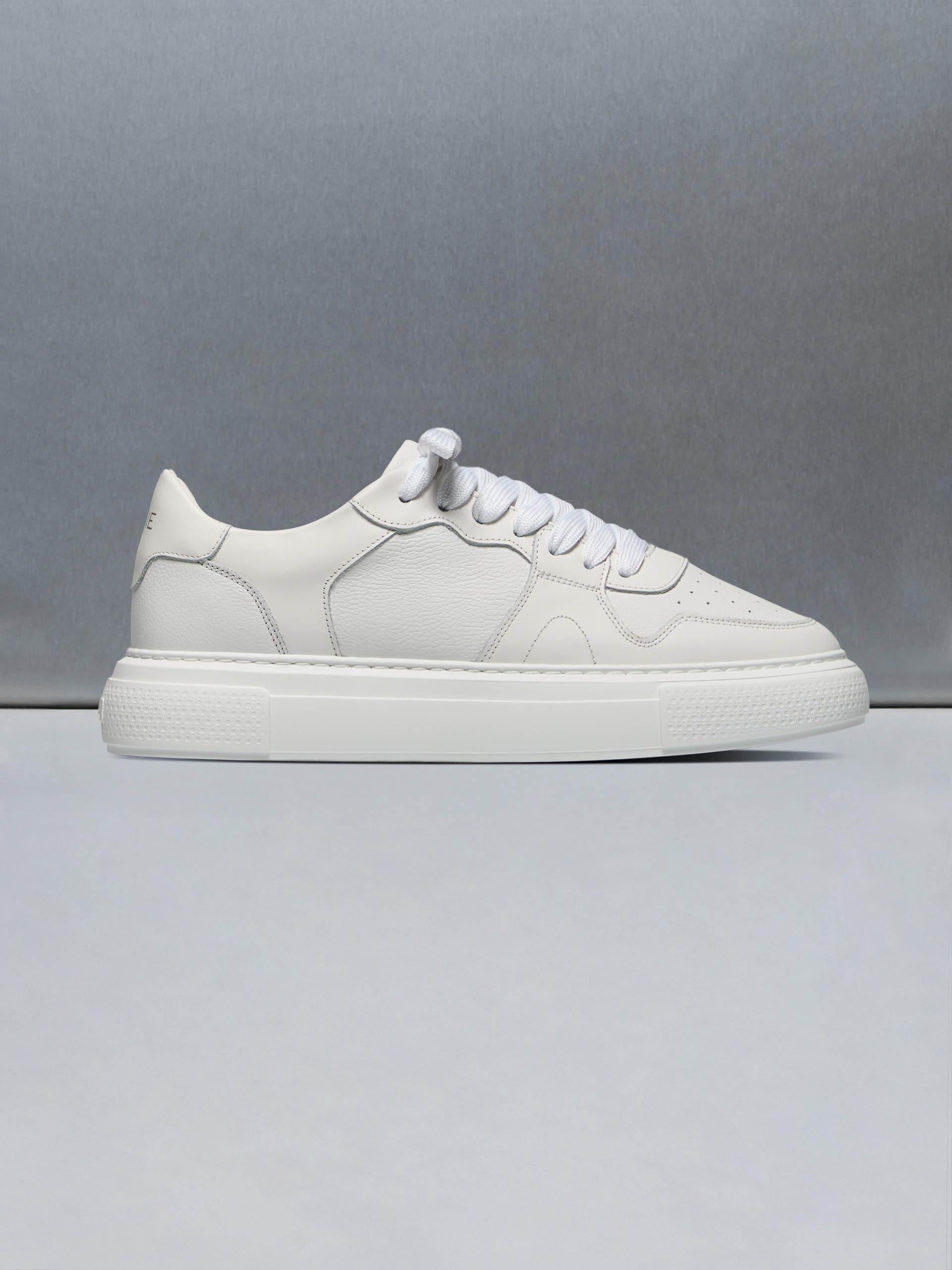 Mens Court Trainer in Triple White