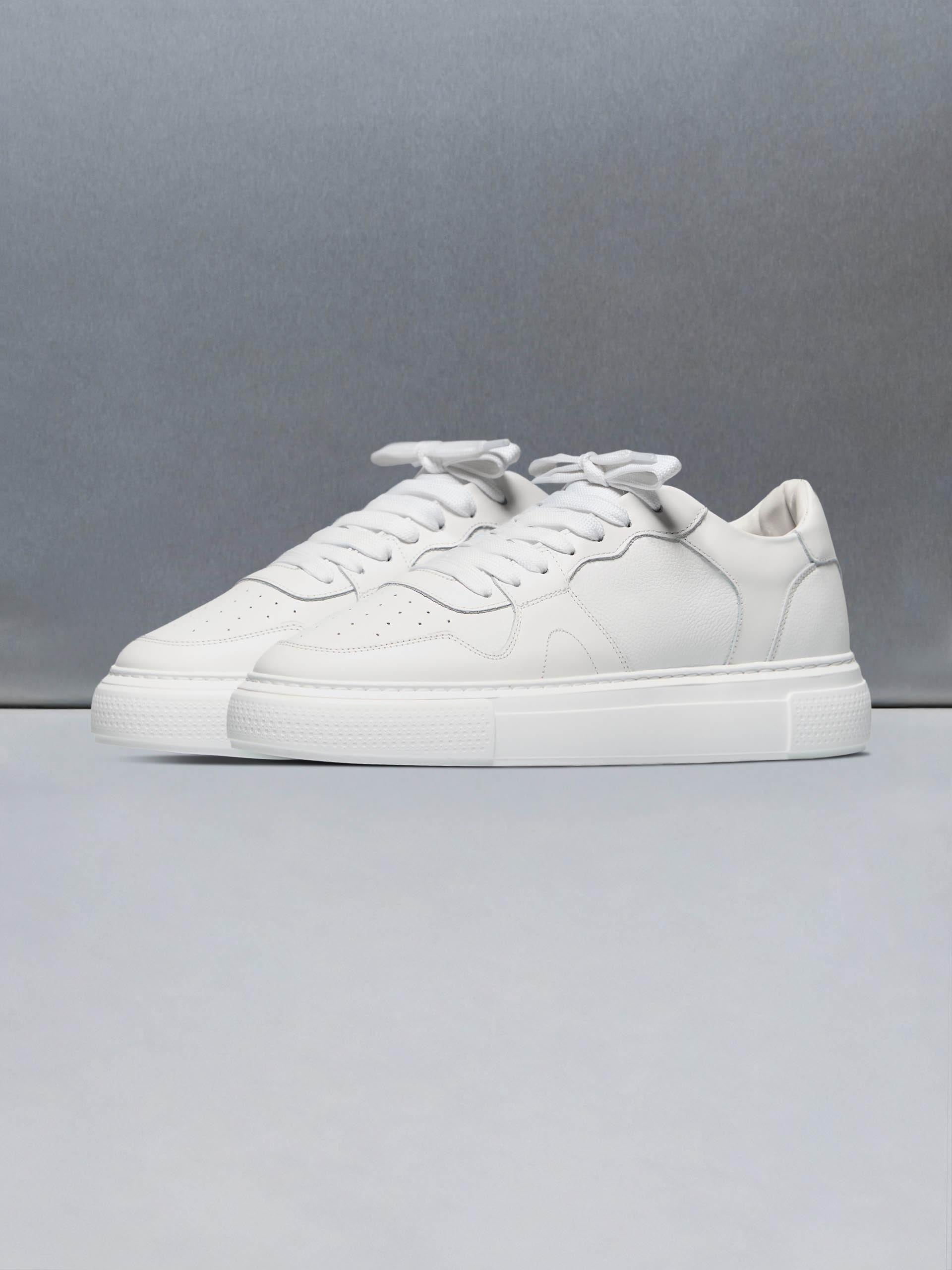 Mens Court Trainer in Triple White