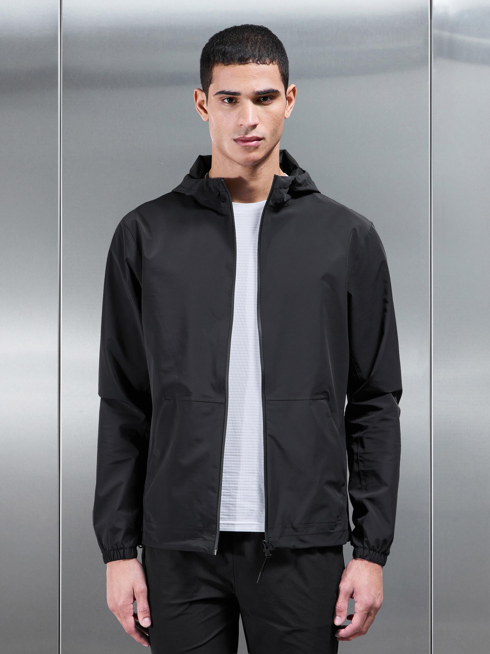 Mens Element Waterproof Windbreaker in Black