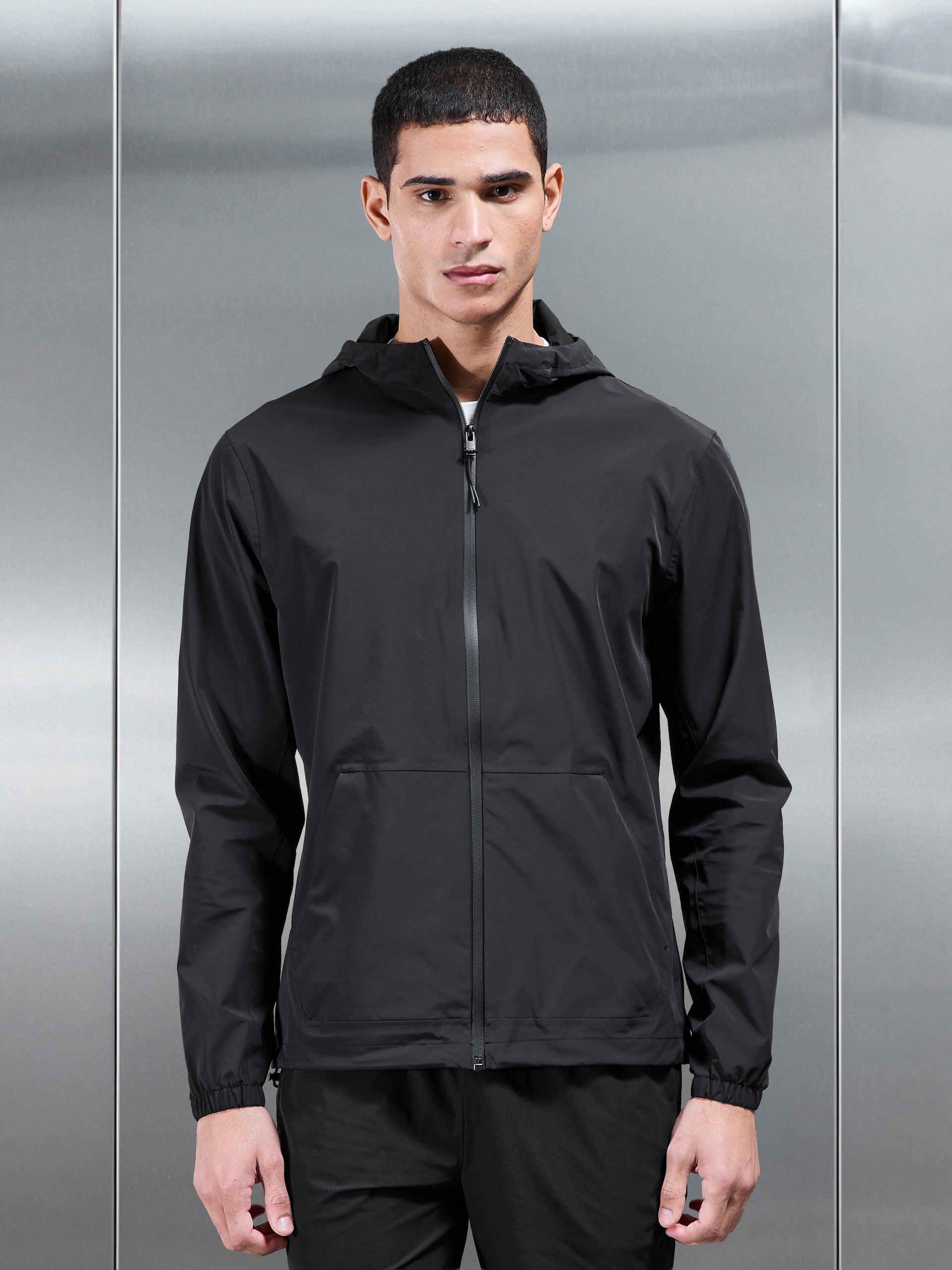 Mens Element Waterproof Windbreaker in Black