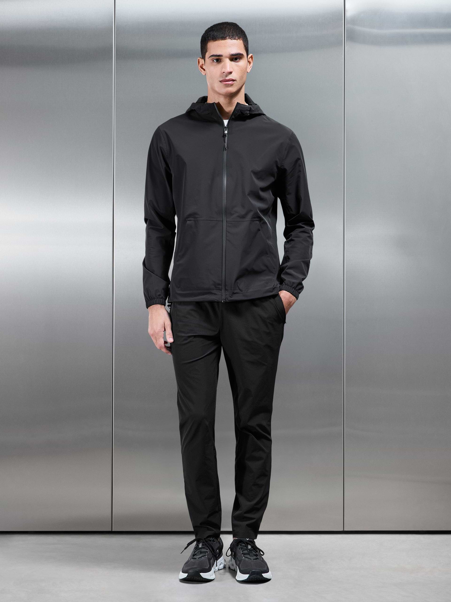 Mens Element Waterproof Windbreaker in Black