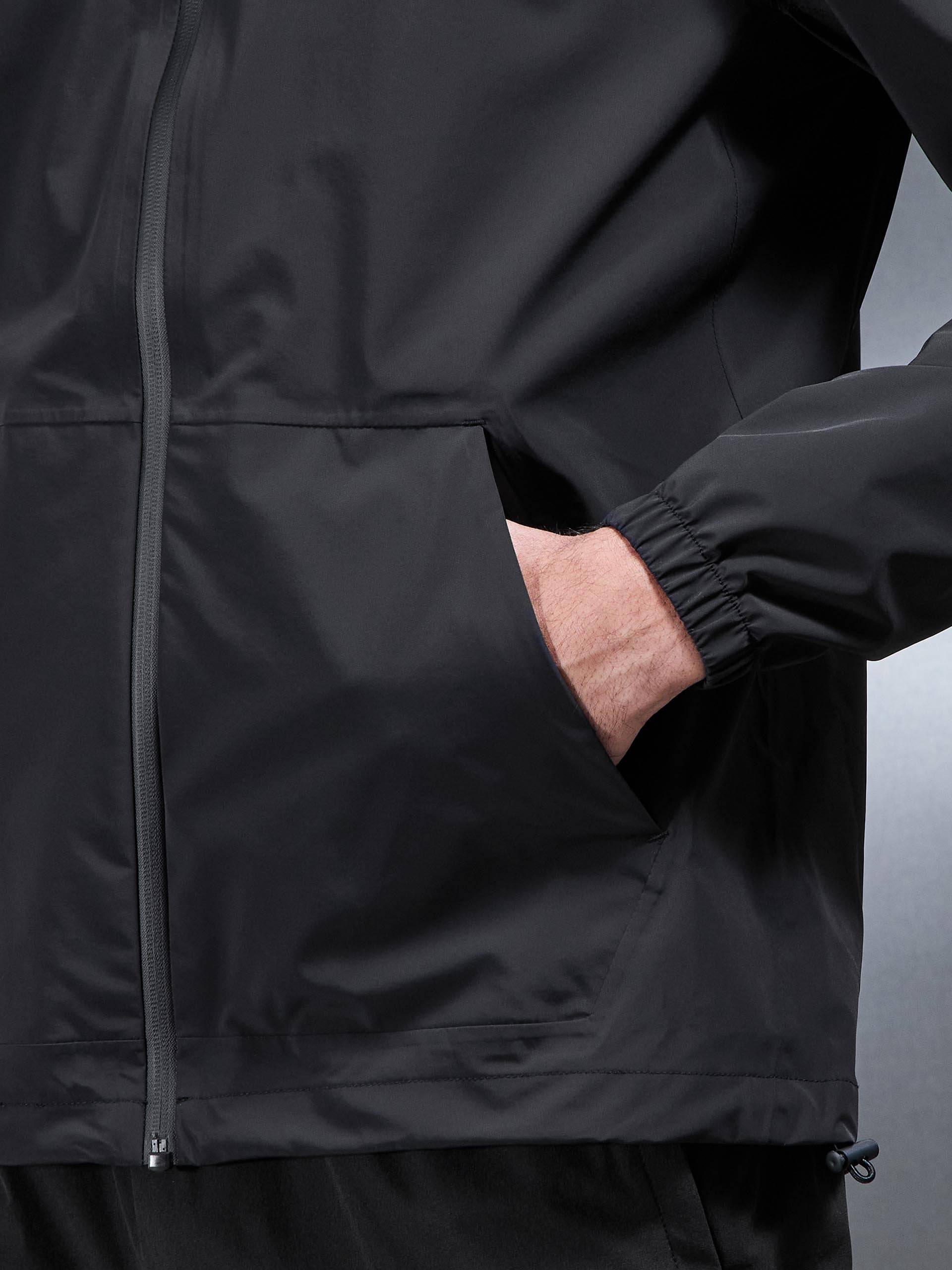 Mens Element Waterproof Windbreaker in Black
