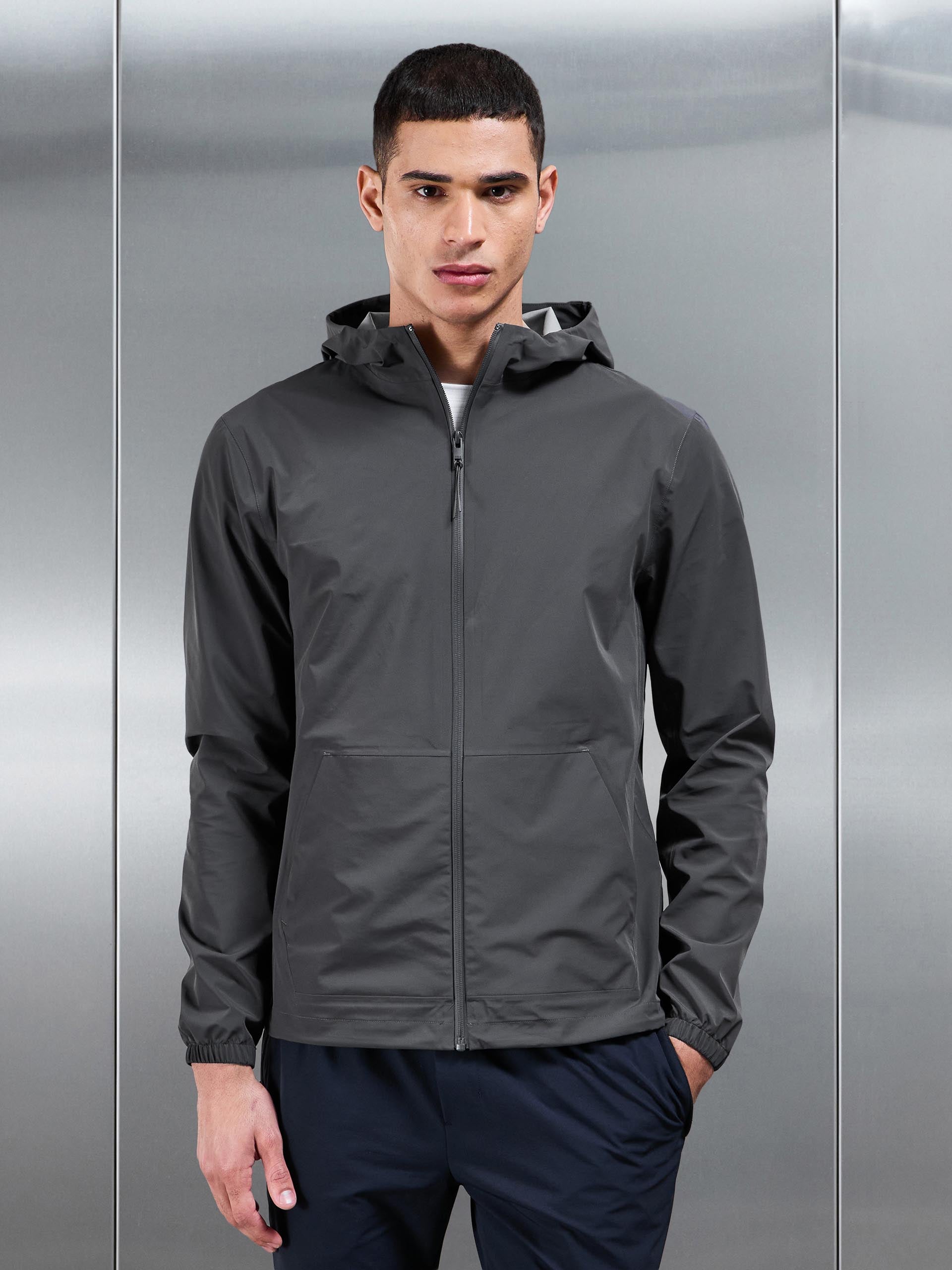 Mens Element Waterproof Windbreaker in Grey