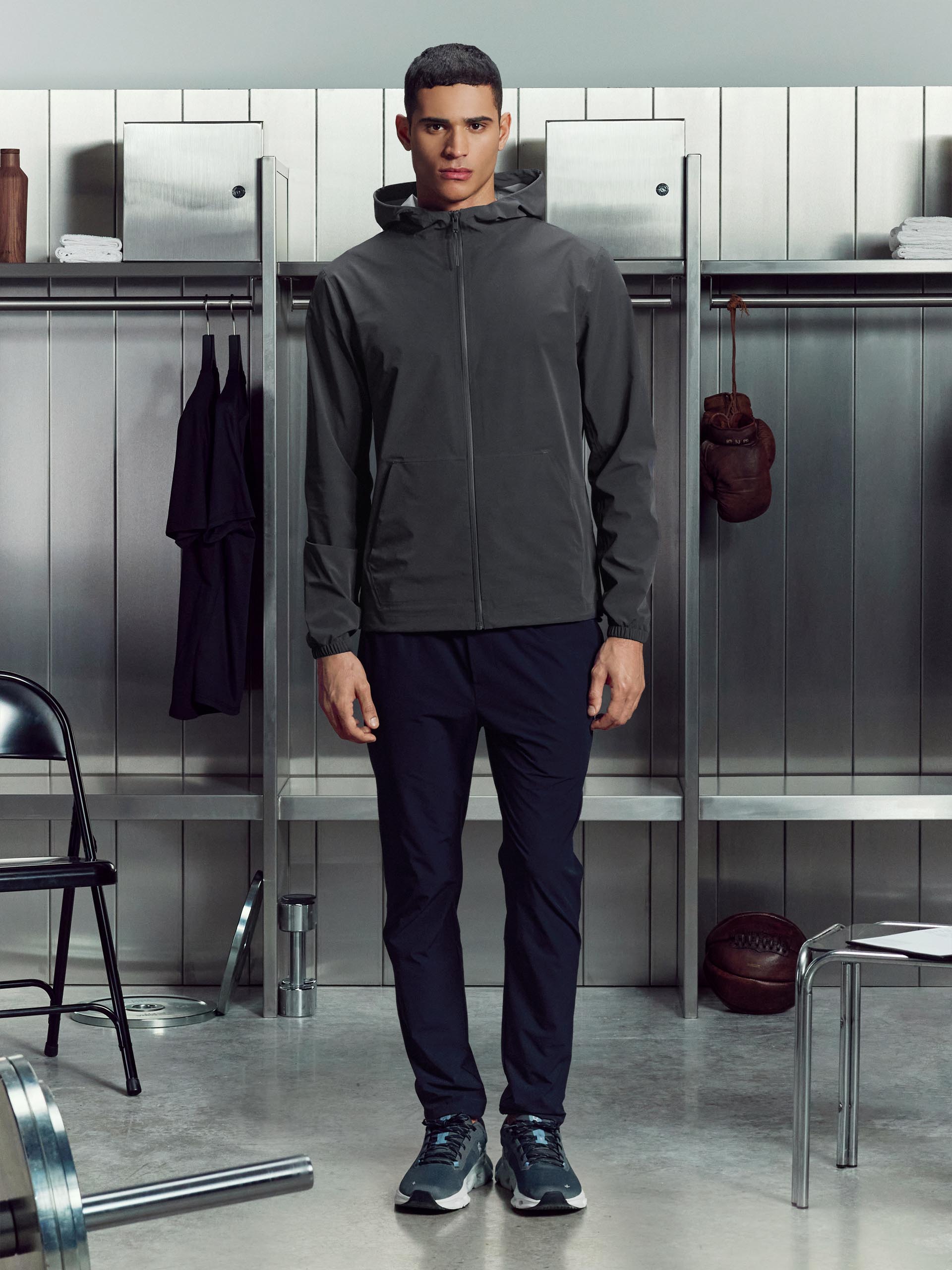 Mens Element Waterproof Windbreaker in Grey