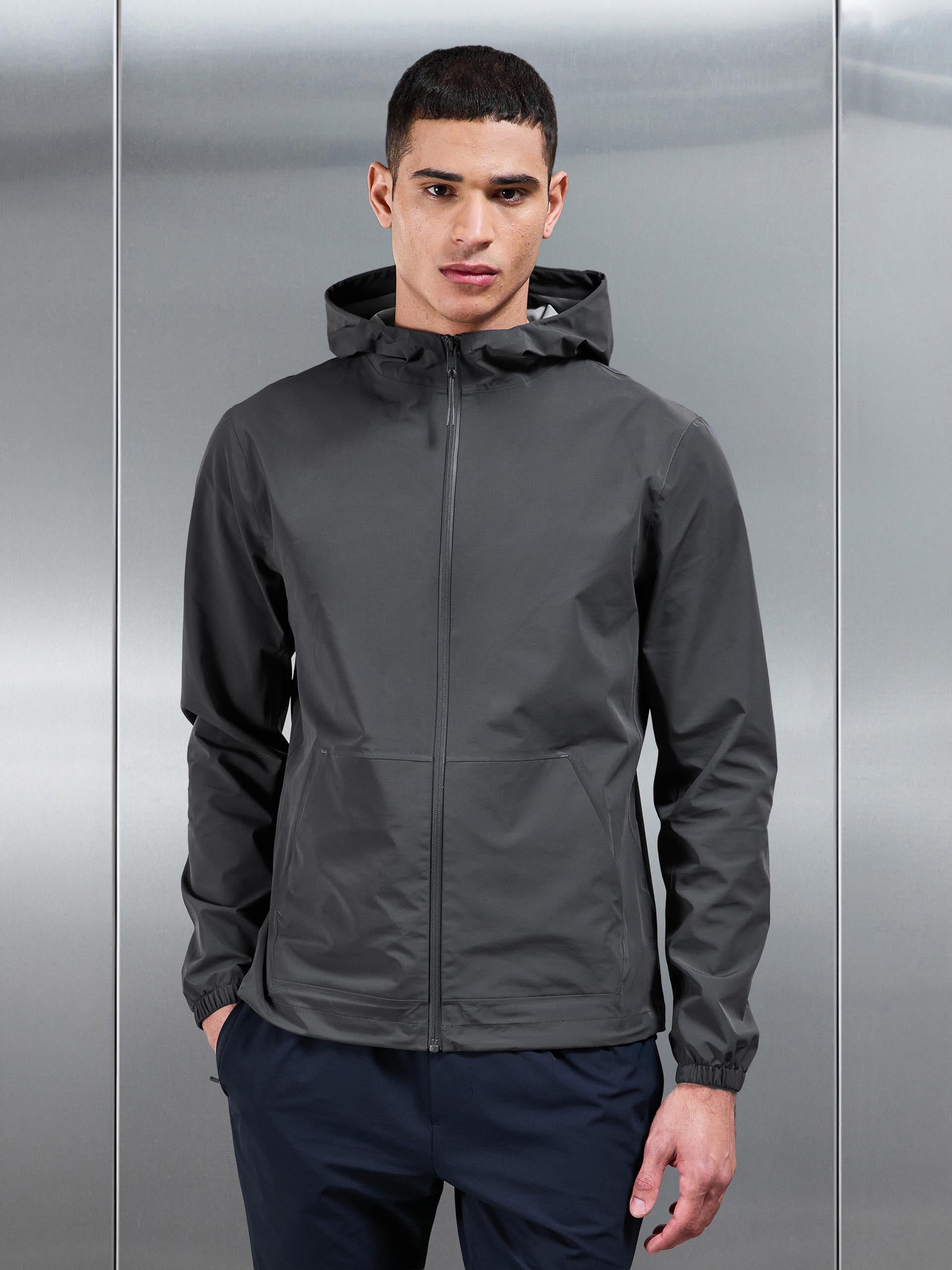Mens Element Waterproof Windbreaker in Grey
