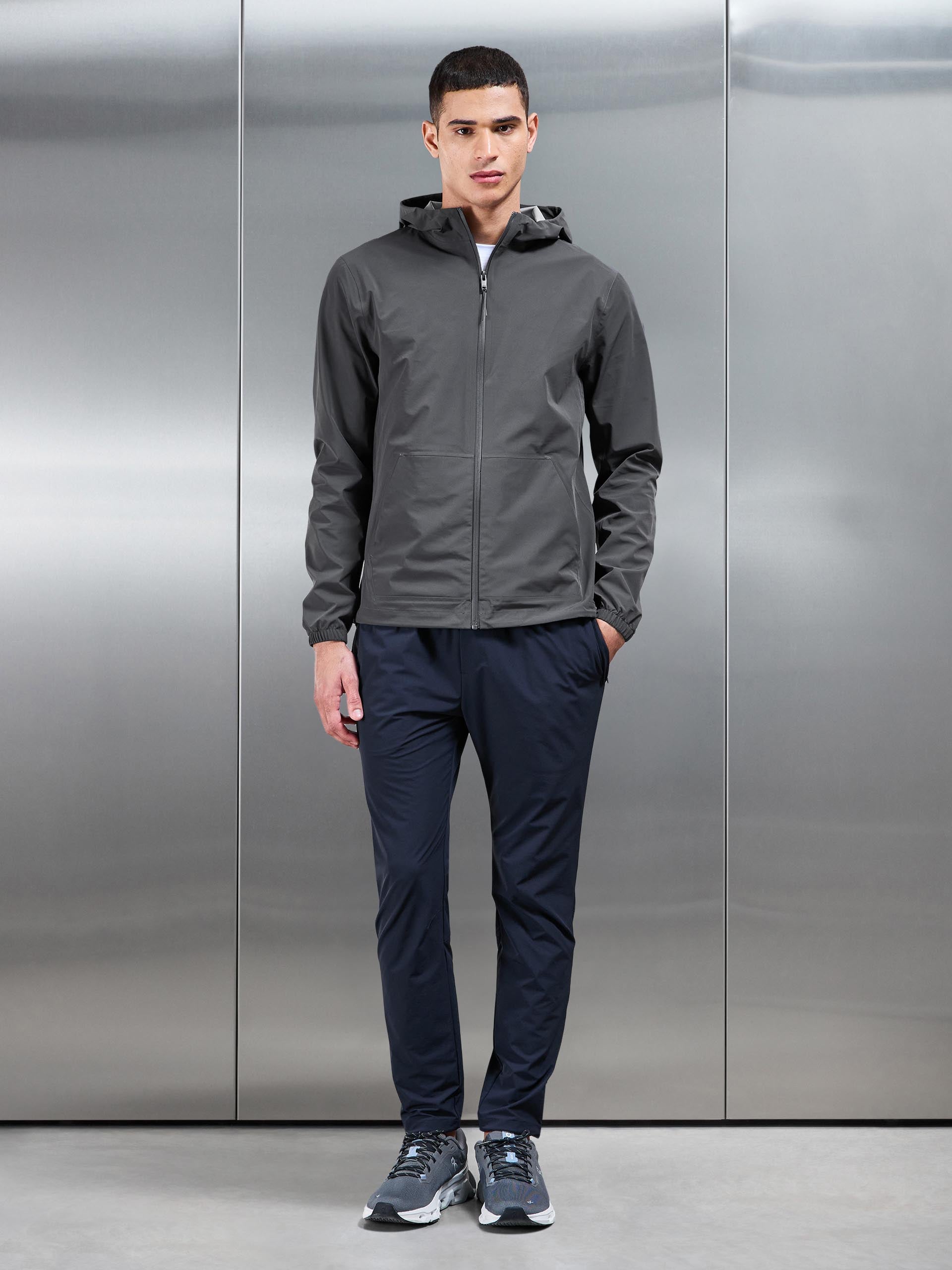 Mens Element Waterproof Windbreaker in Grey