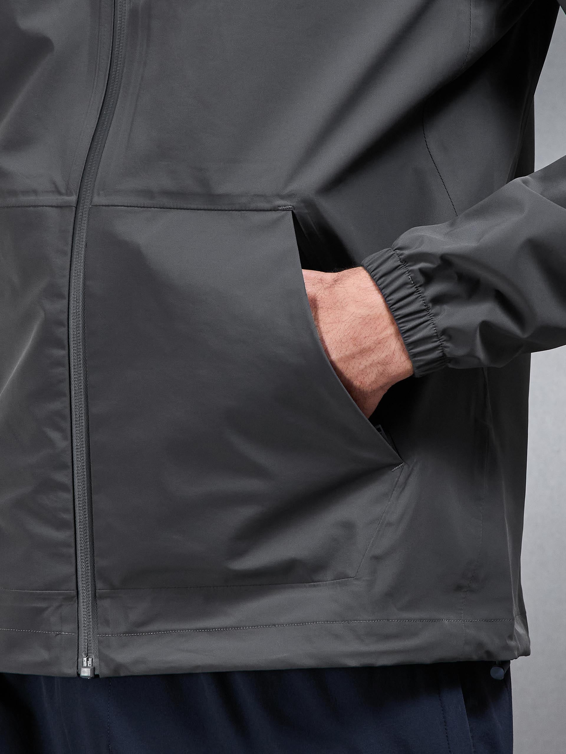 Mens Element Waterproof Windbreaker in Grey