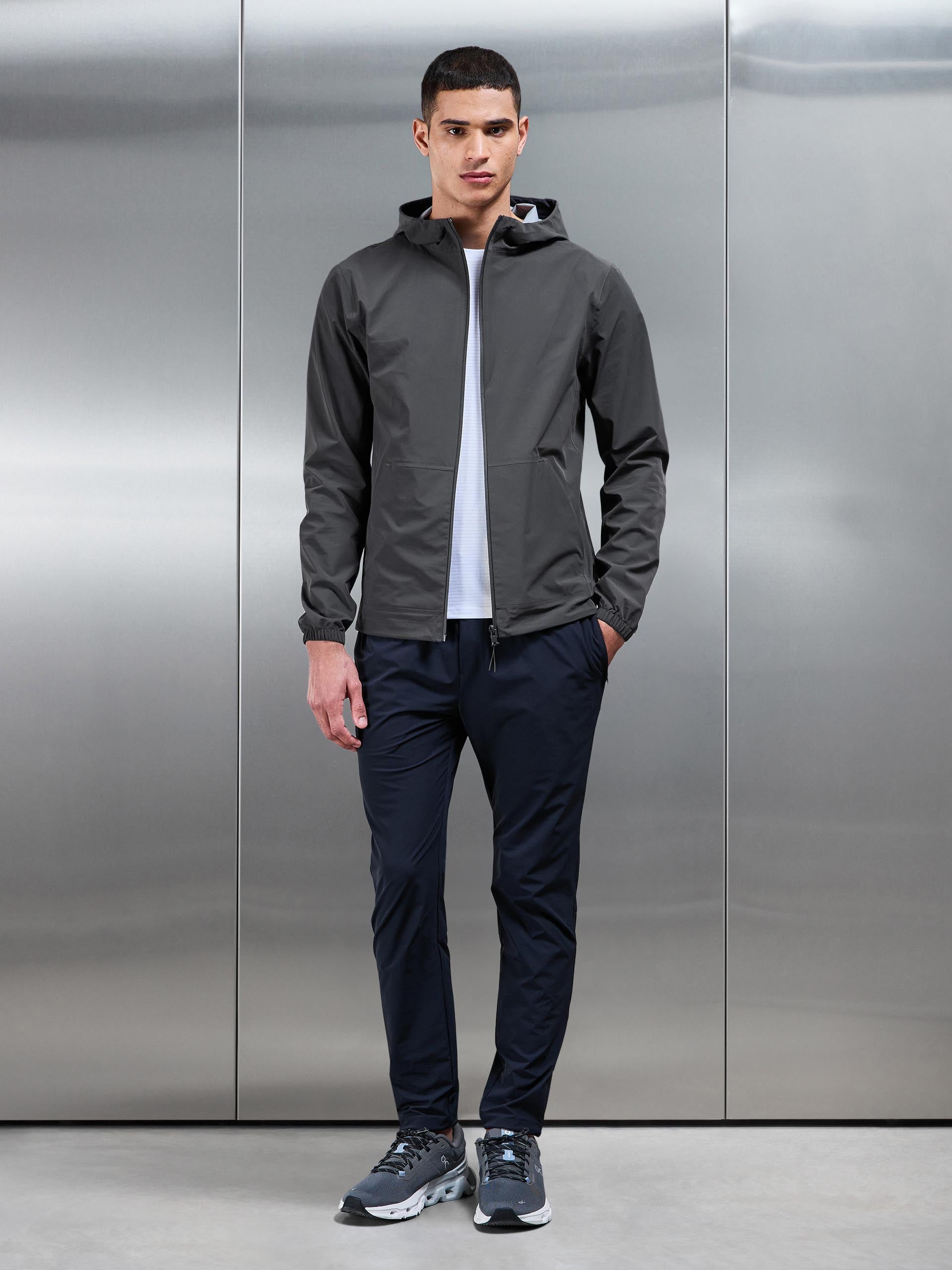 Mens Element Waterproof Windbreaker in Grey