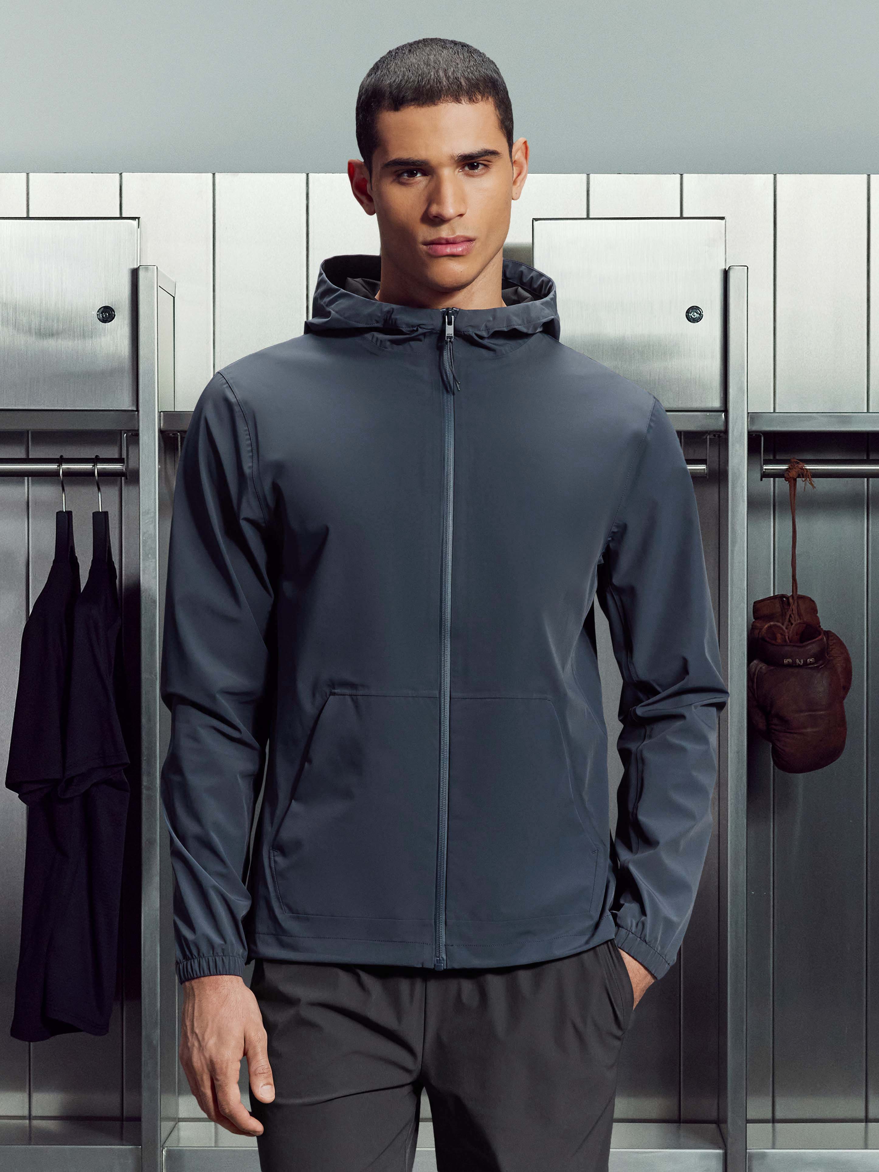 Mens Element Waterproof Windbreaker in Slate Blue
