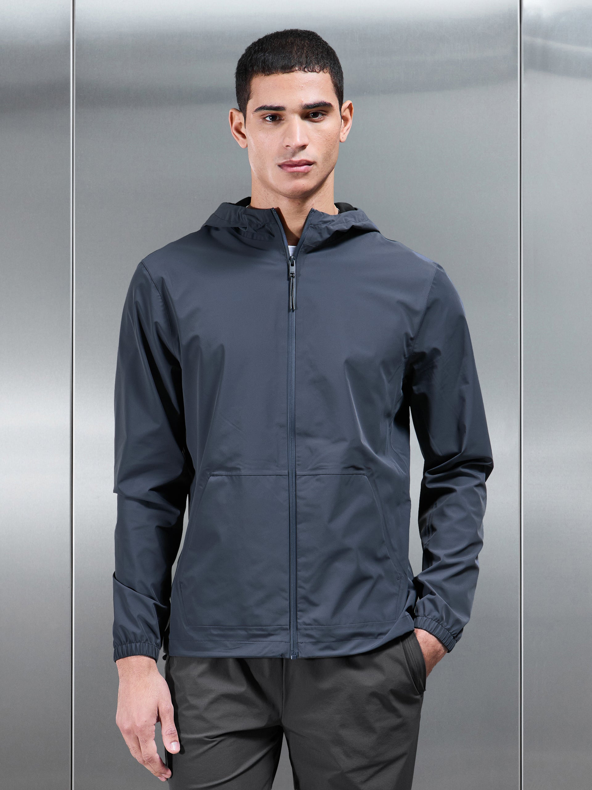 Mens Element Waterproof Windbreaker in Slate Blue