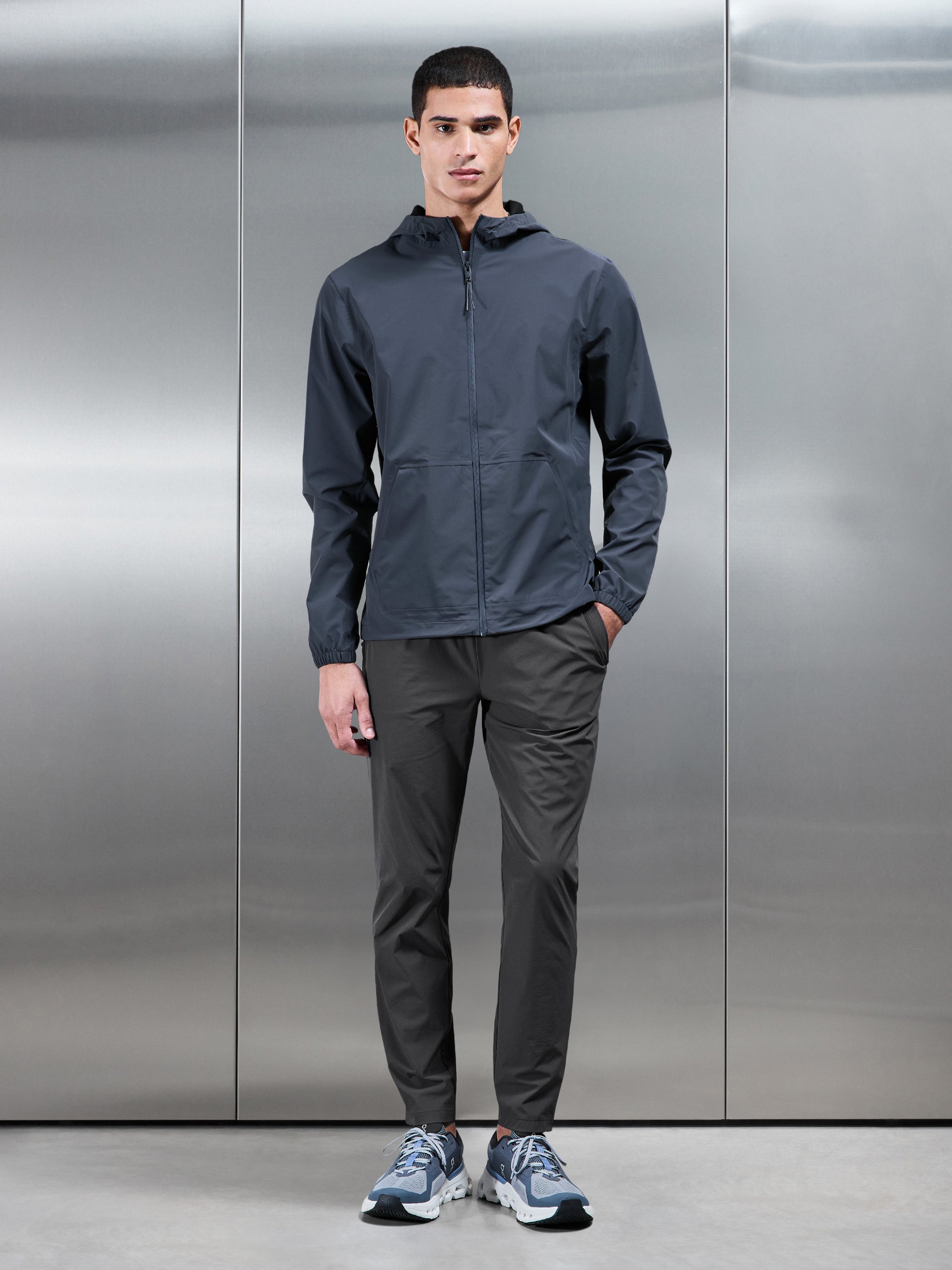 Mens Element Waterproof Windbreaker in Slate Blue