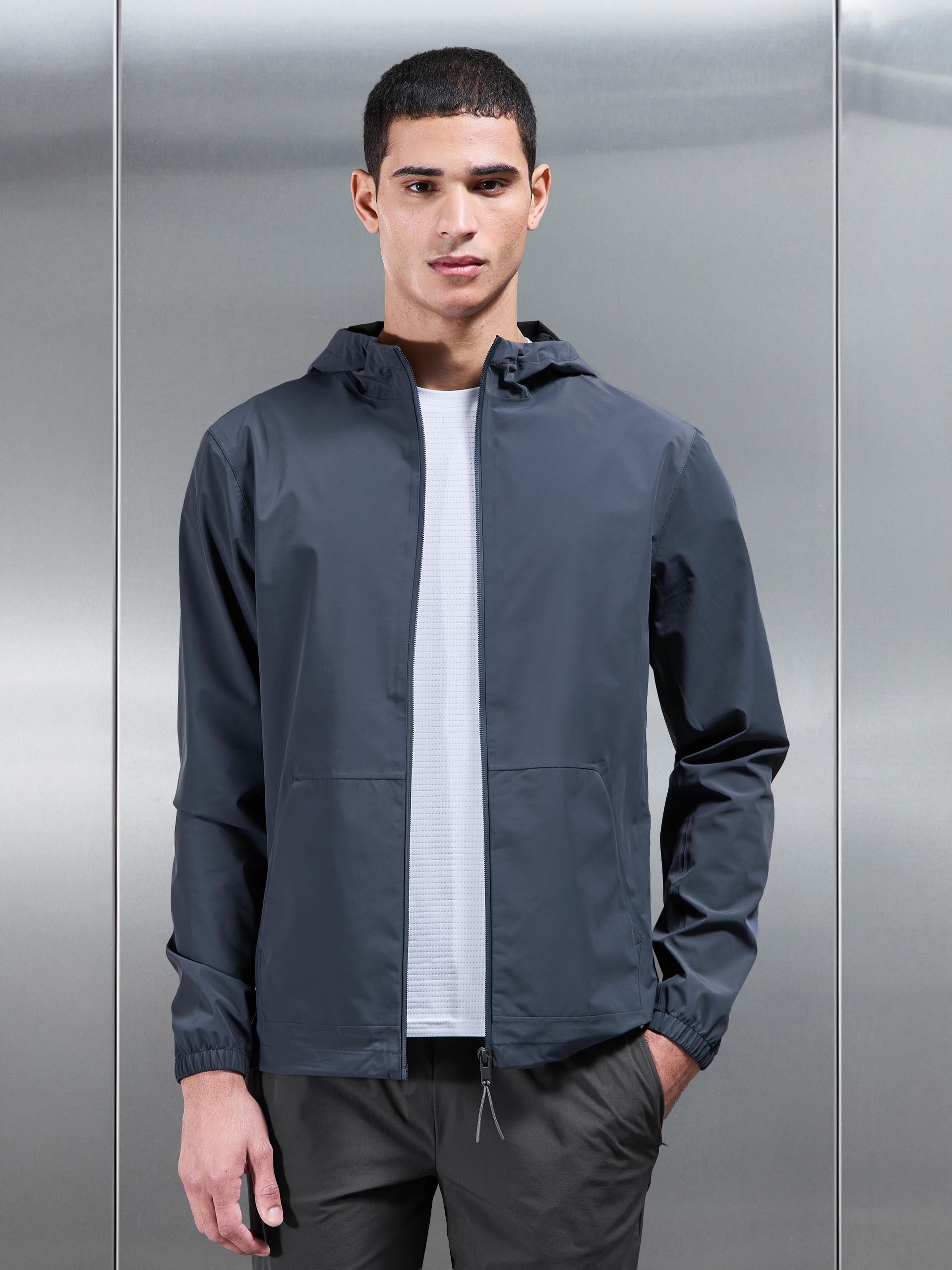 Mens Element Waterproof Windbreaker in Slate Blue