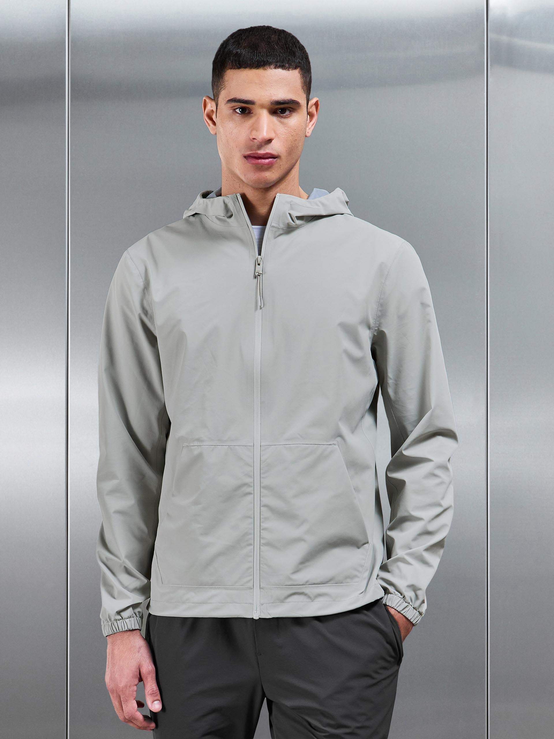 Mens Element Waterproof Windbreaker in Stone
