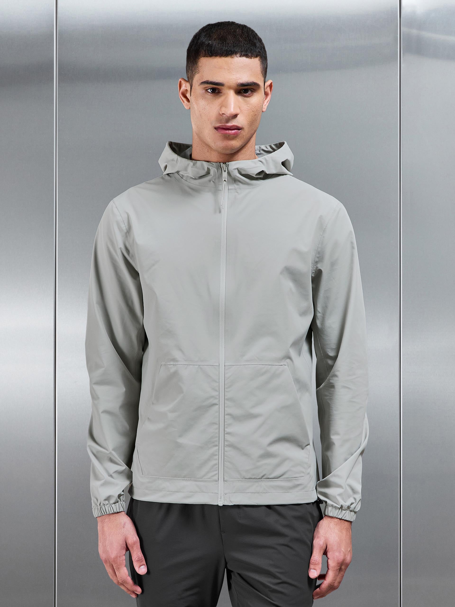 Mens Element Waterproof Windbreaker in Stone