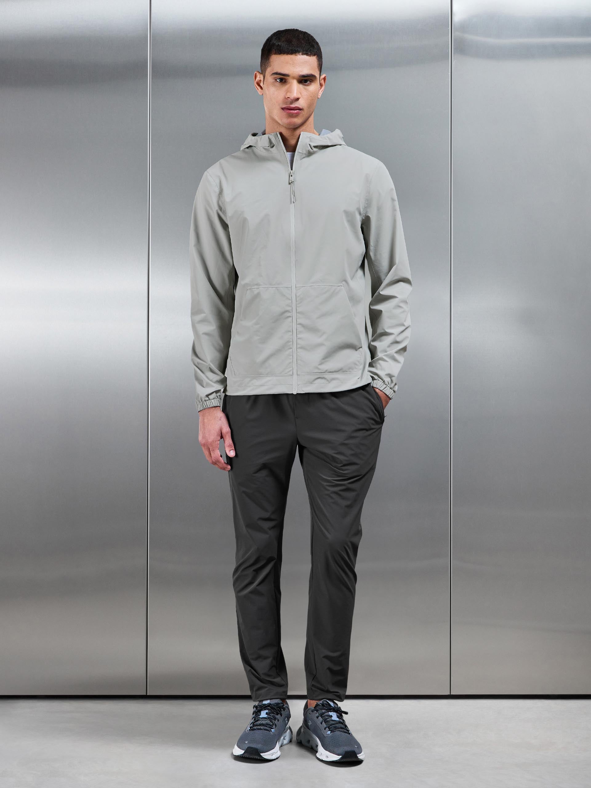 Mens Element Waterproof Windbreaker in Stone