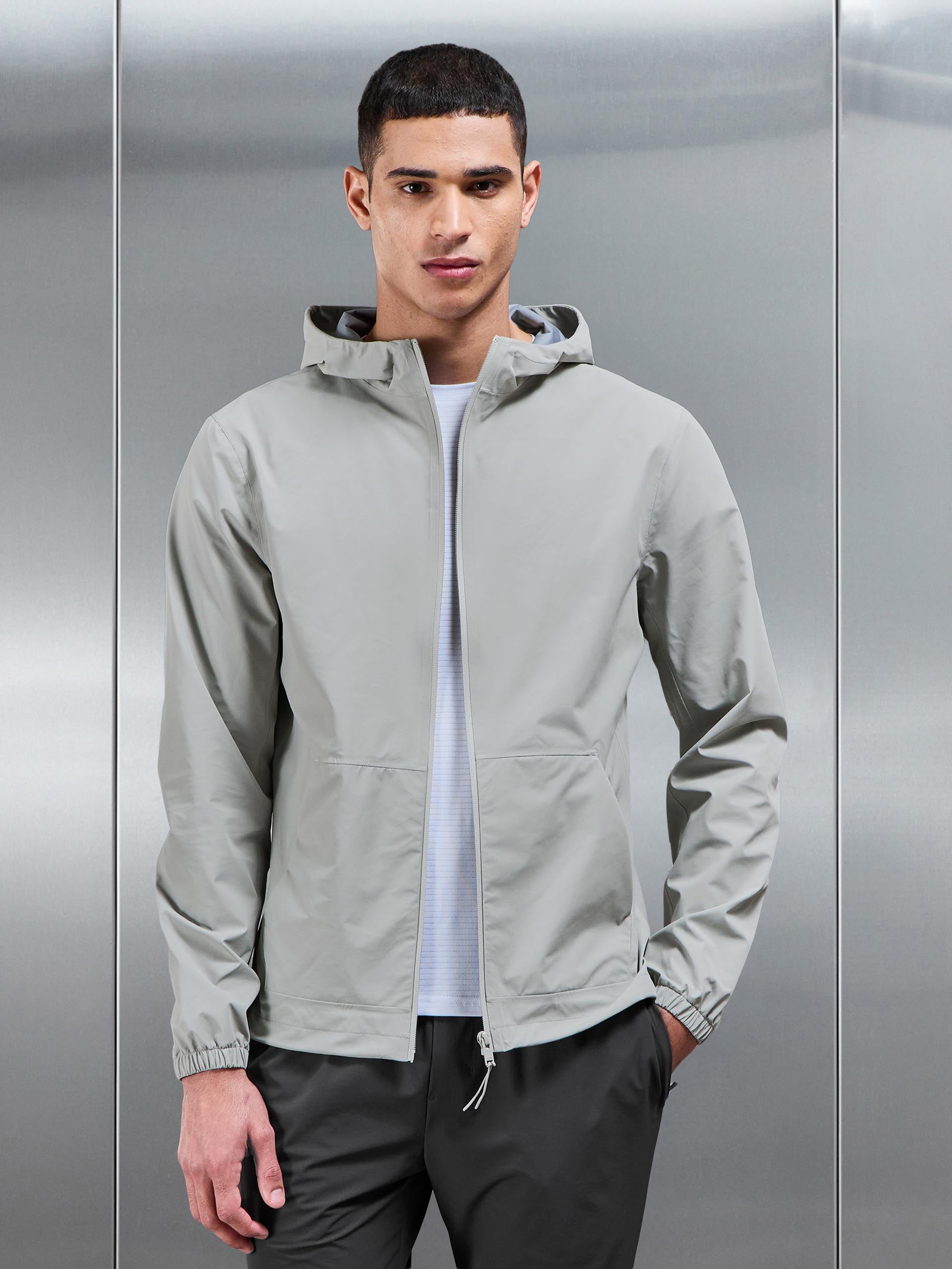 Mens Element Waterproof Windbreaker in Stone