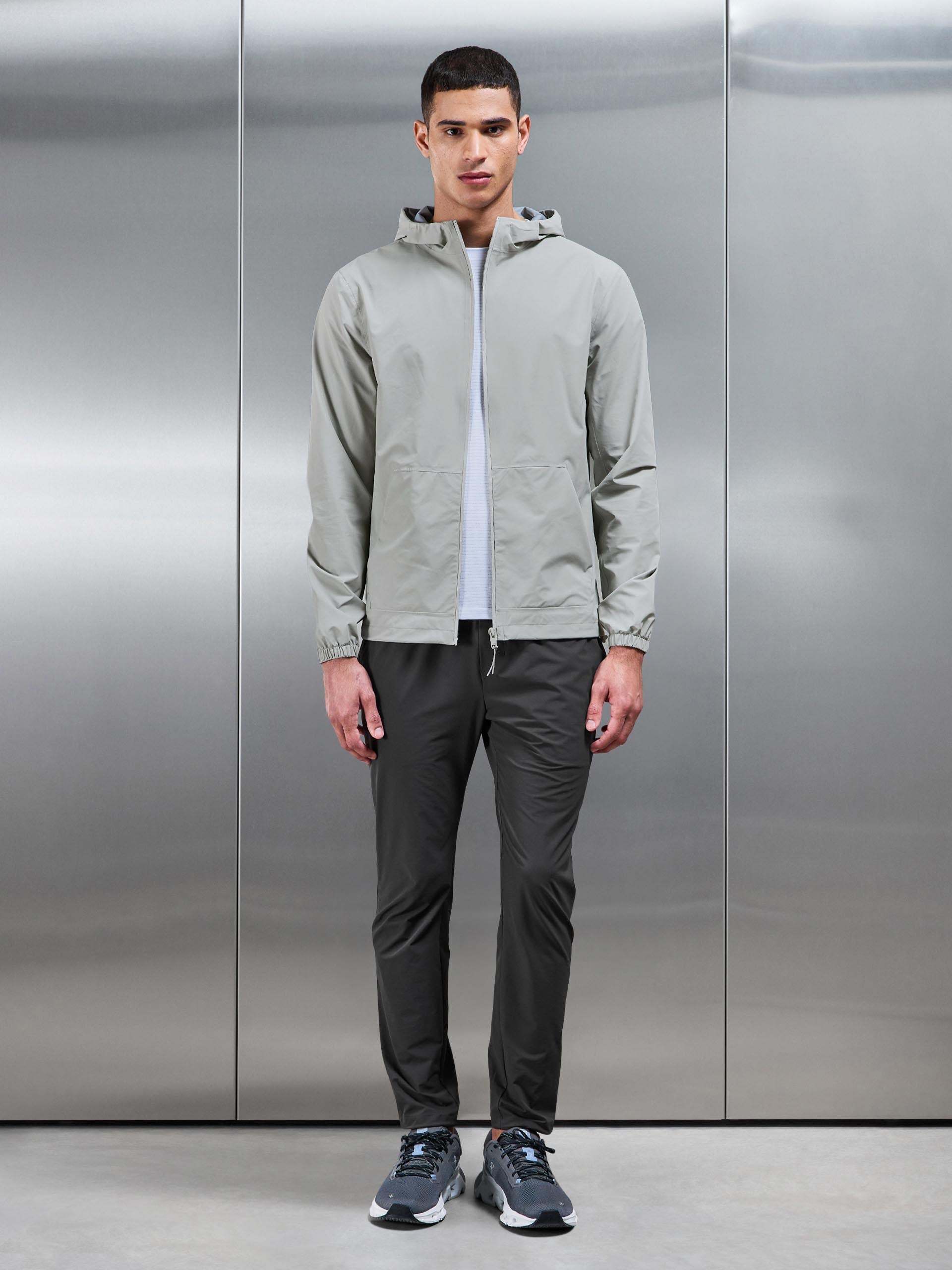 Mens Element Waterproof Windbreaker in Stone
