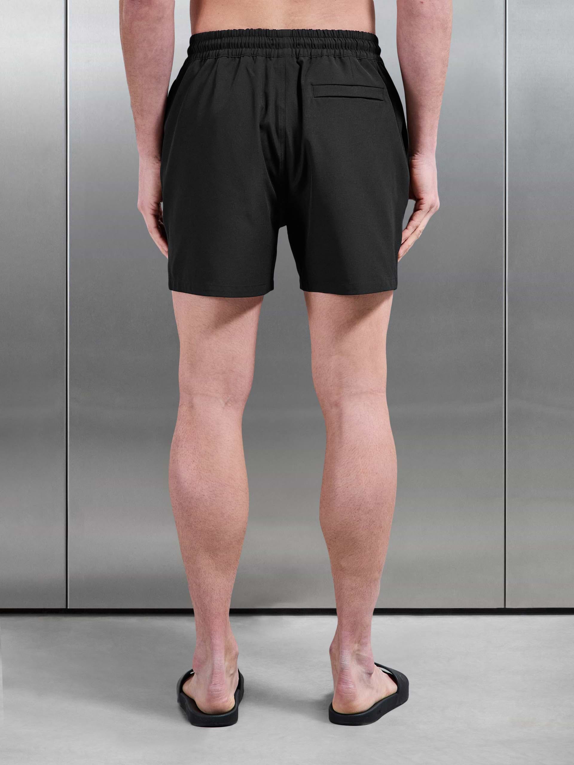 Essential Drawstring Swim Short in Black