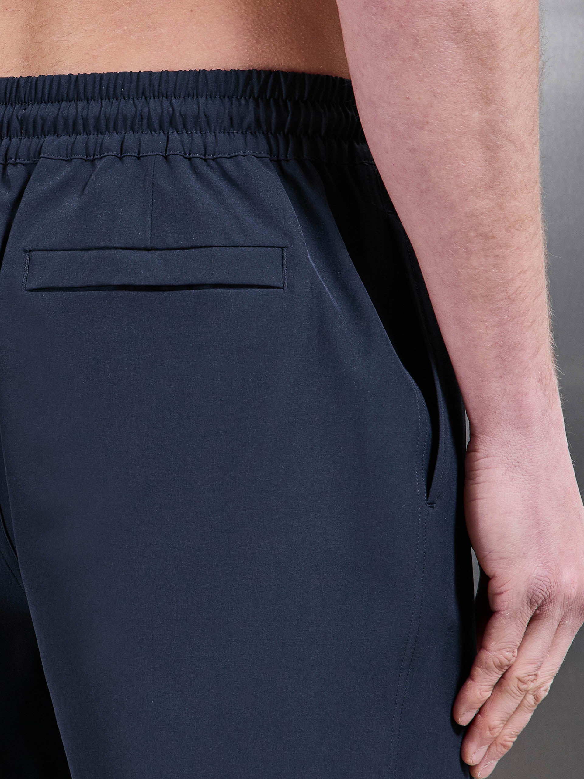 Mens Essential Drawstring Swim Short in Navy