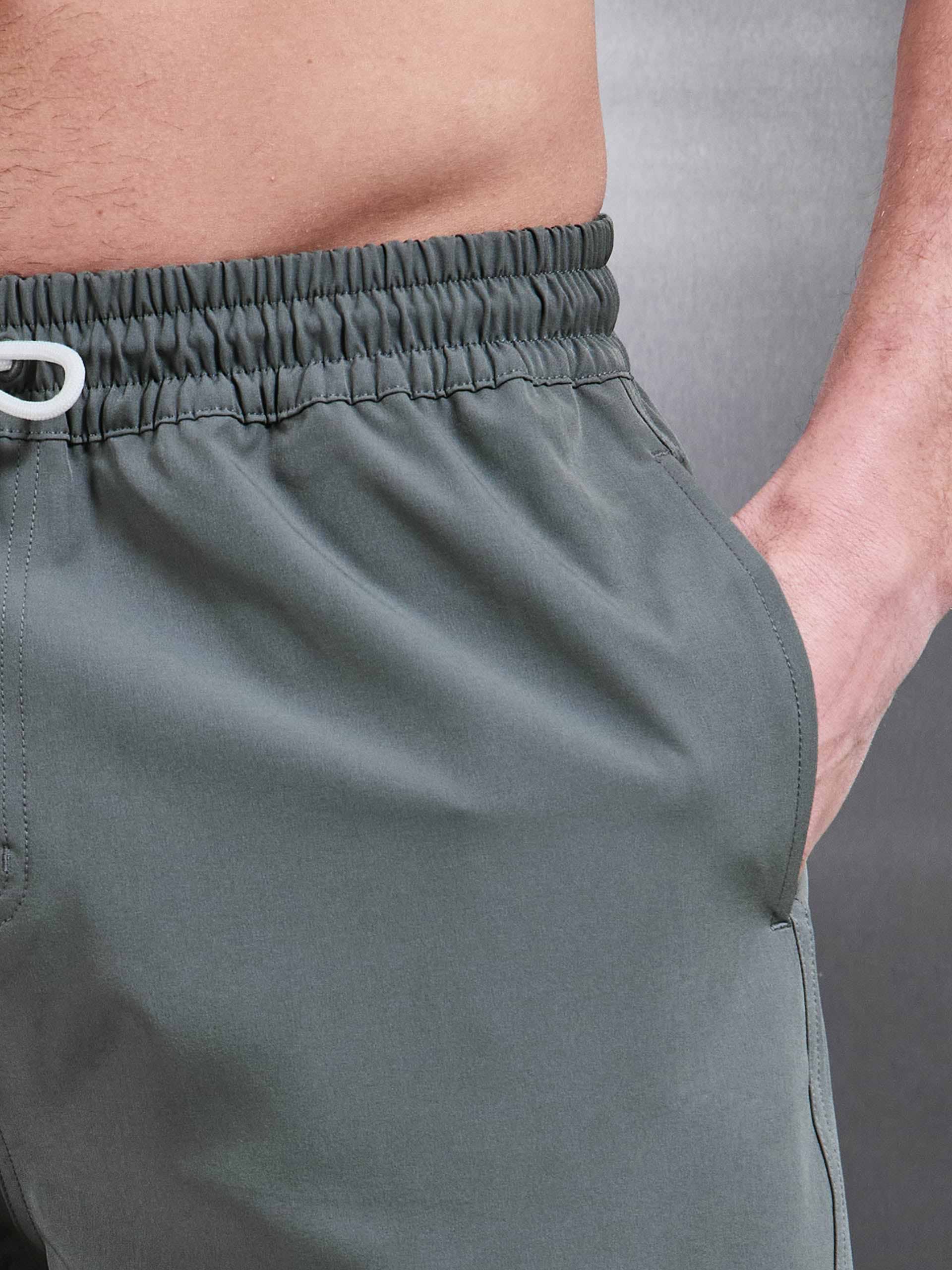 Essential Drawstring Swim Short in Olive