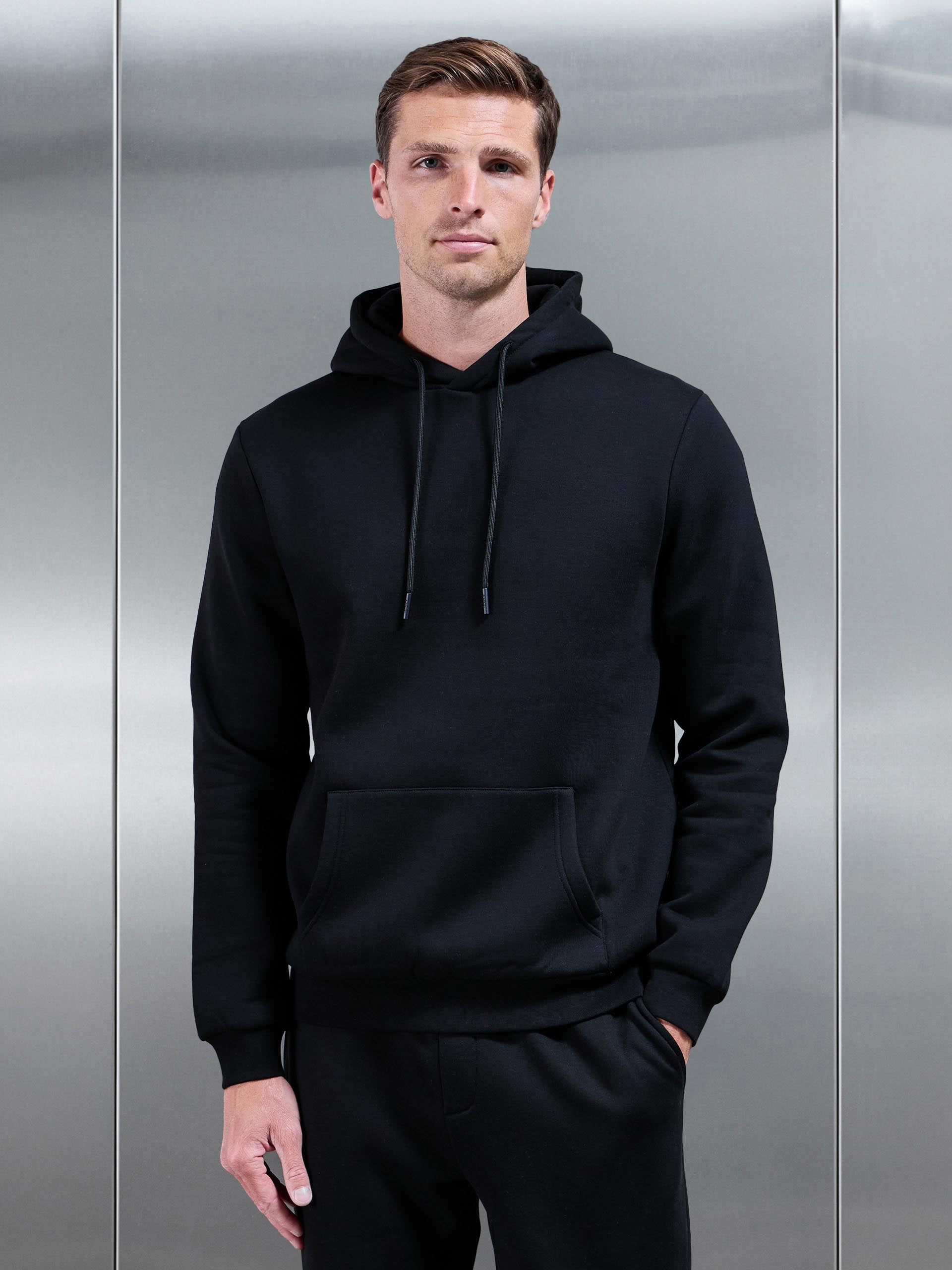 Mens Essential Hoodie in Black
