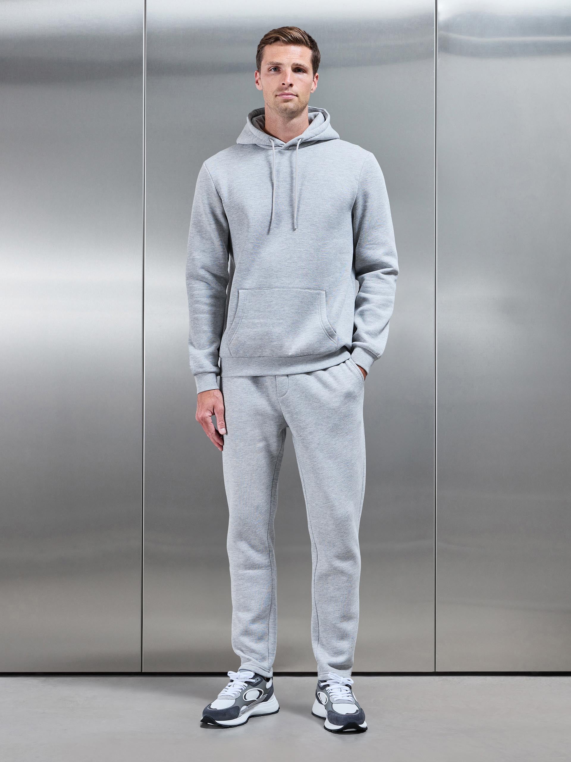 Mens Essential Hoodie in Marl Grey
