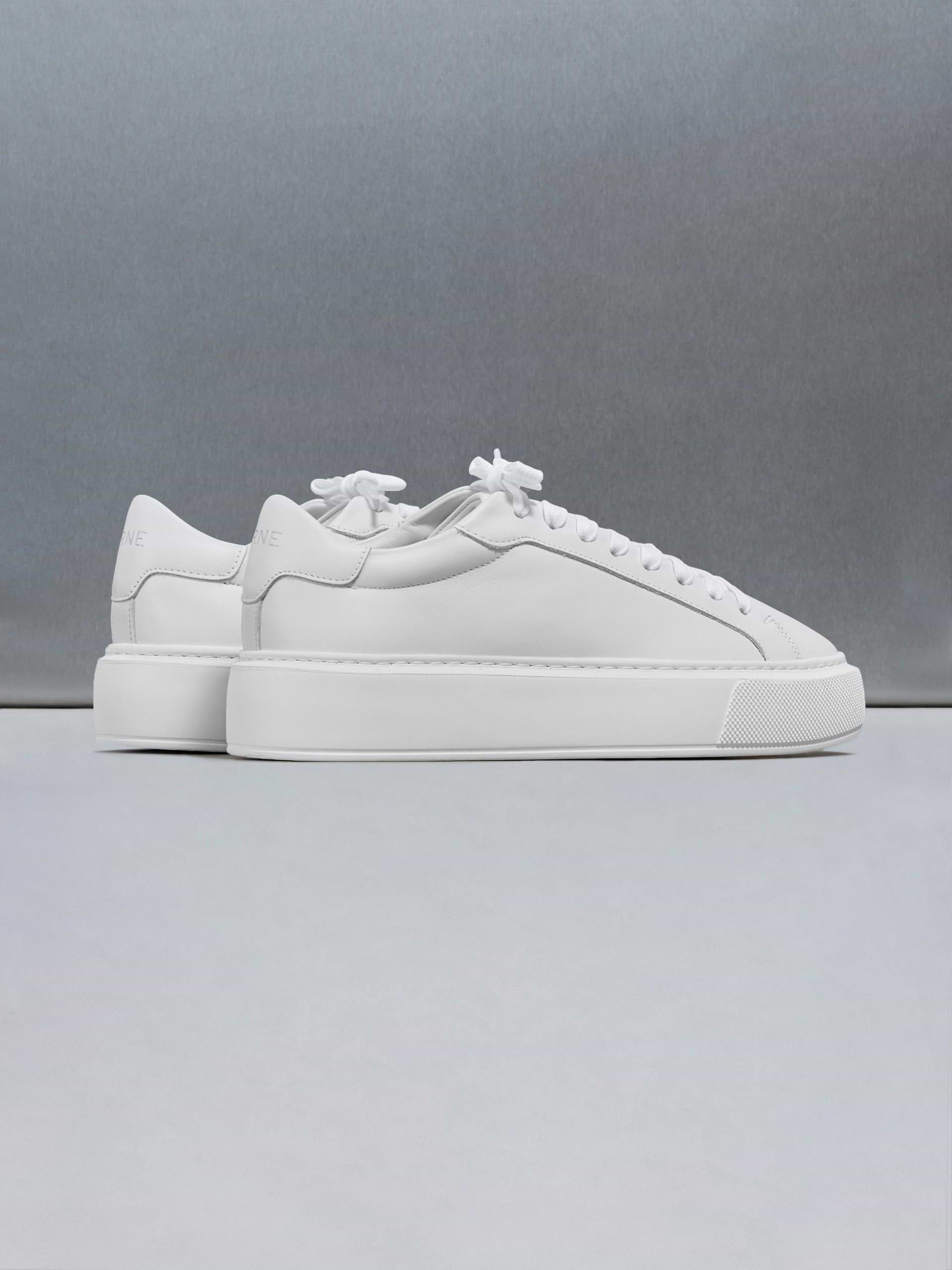 Essential Leather Trainer in White
