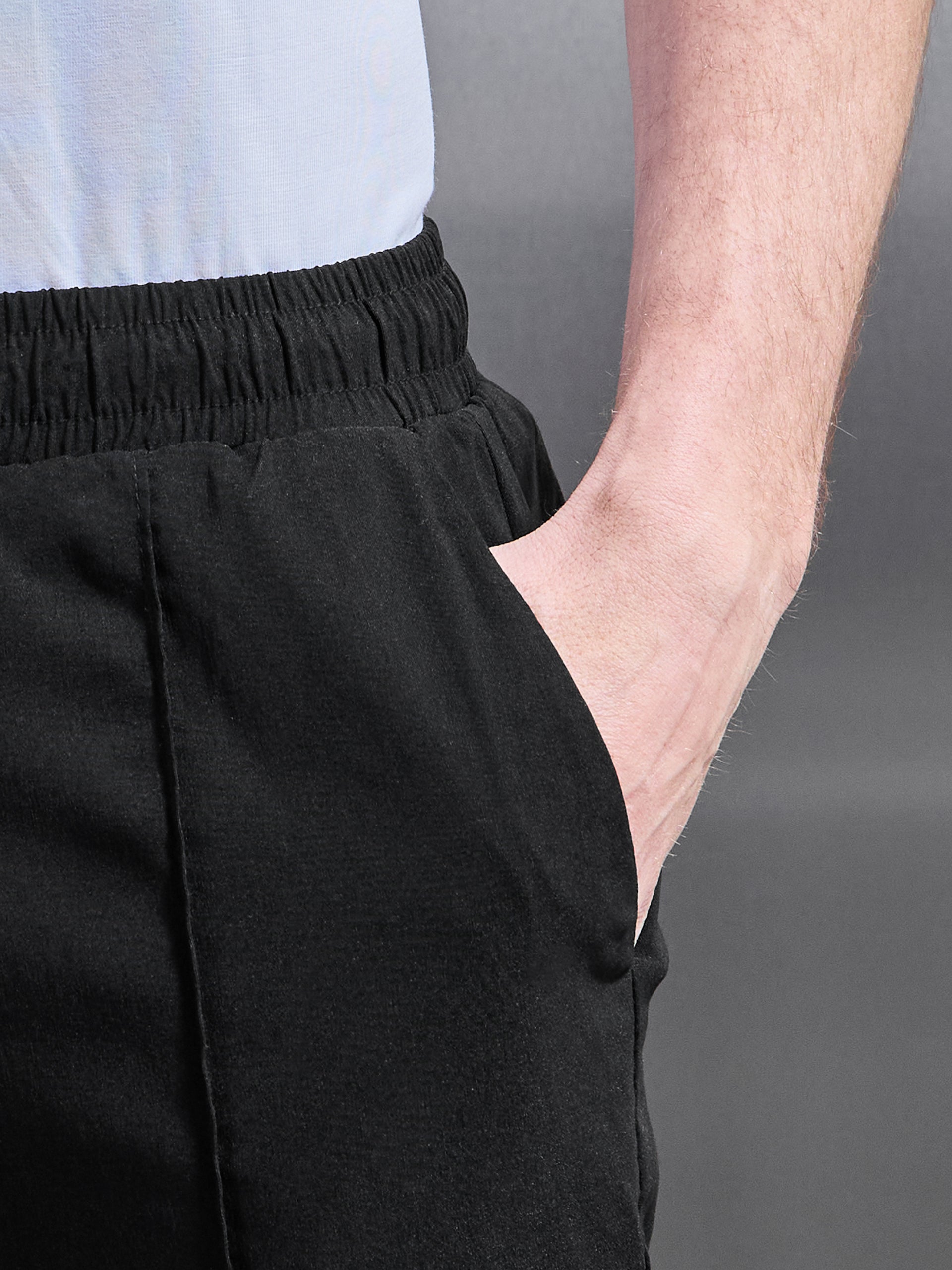 Mens Essential Nylon Trouser in Black