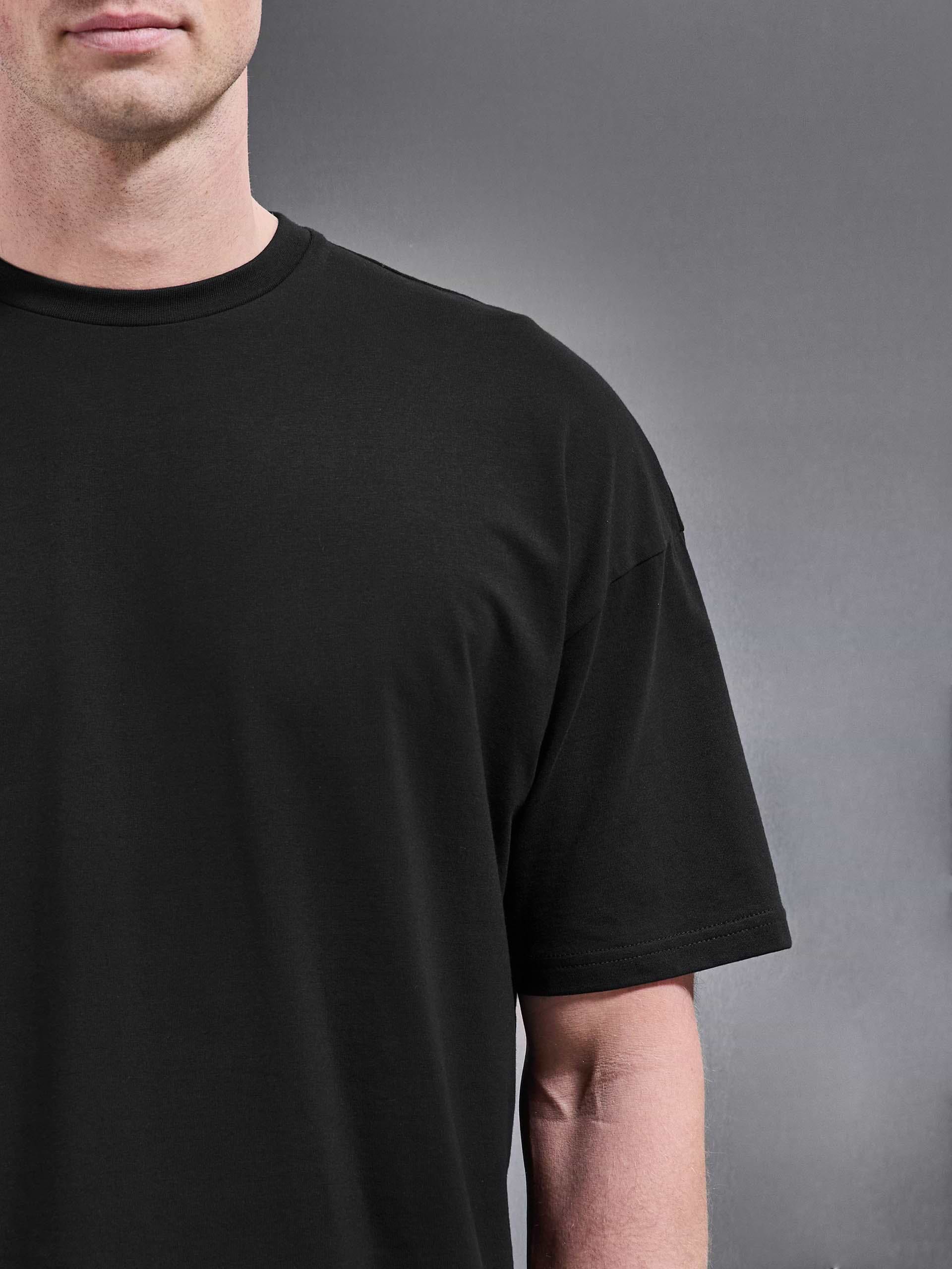 Essential Relaxed Fit Cotton T-Shirt in Black