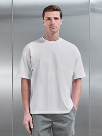 Mens Essential Relaxed Fit Cotton T-Shirt in White