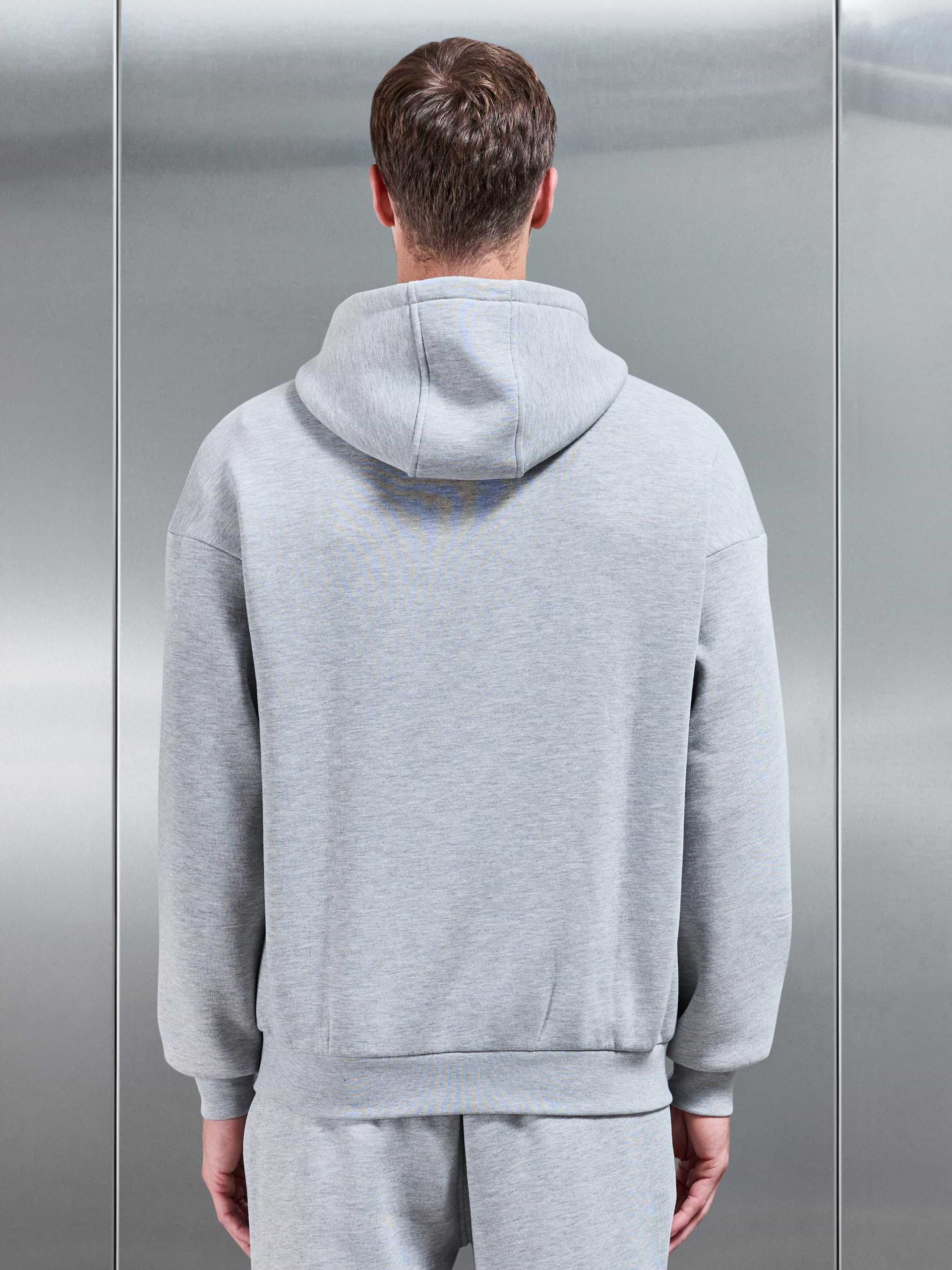 Essential Relaxed Hoodie in Marl Grey