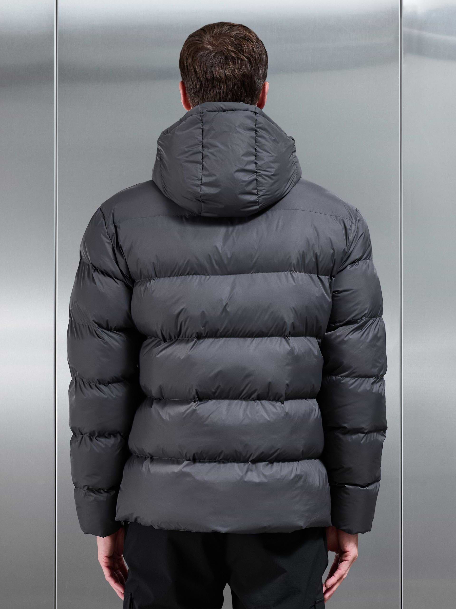 Essential Short Puffer Jacket in Grey