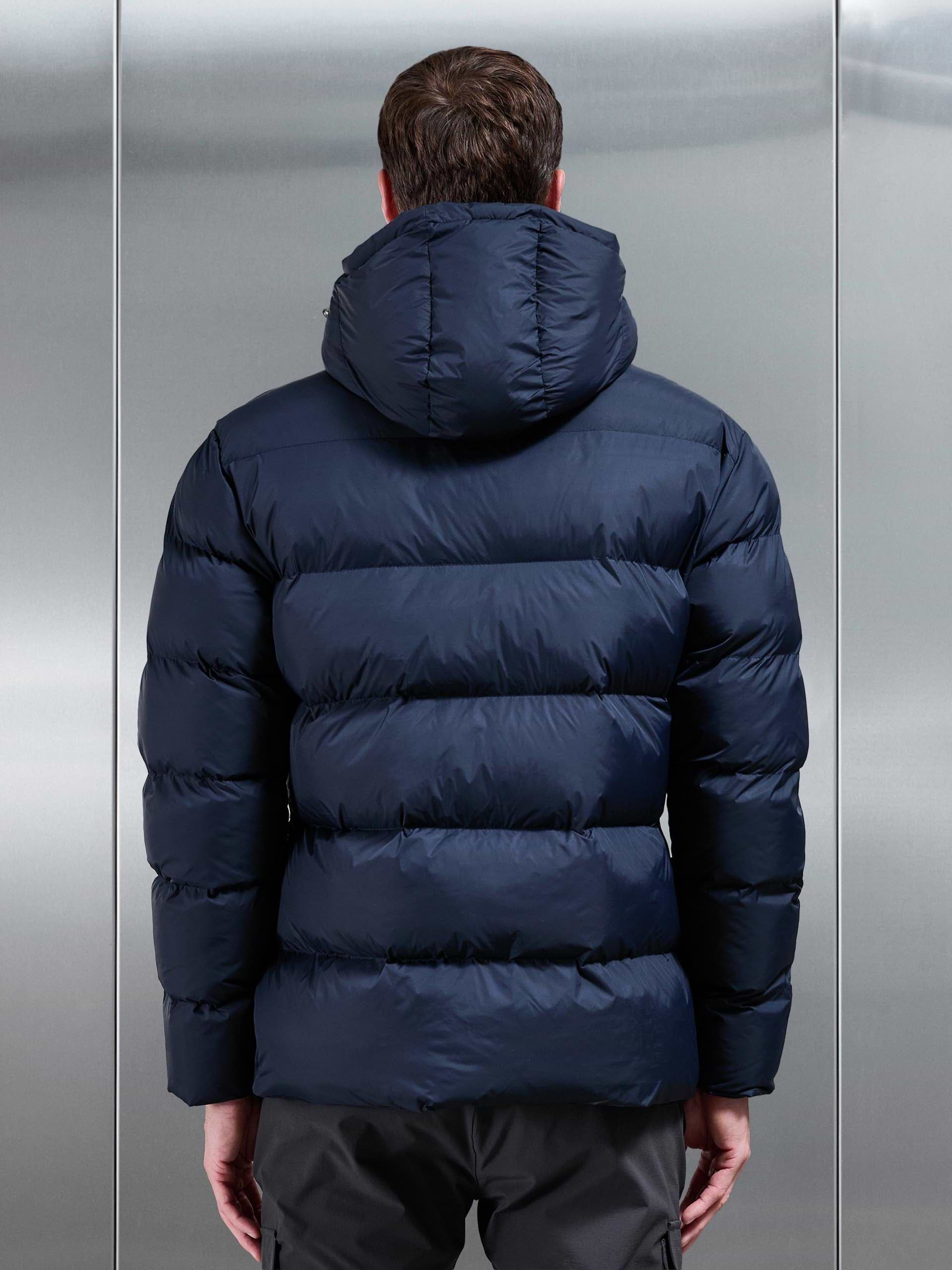 Essential Short Puffer Jacket in Navy