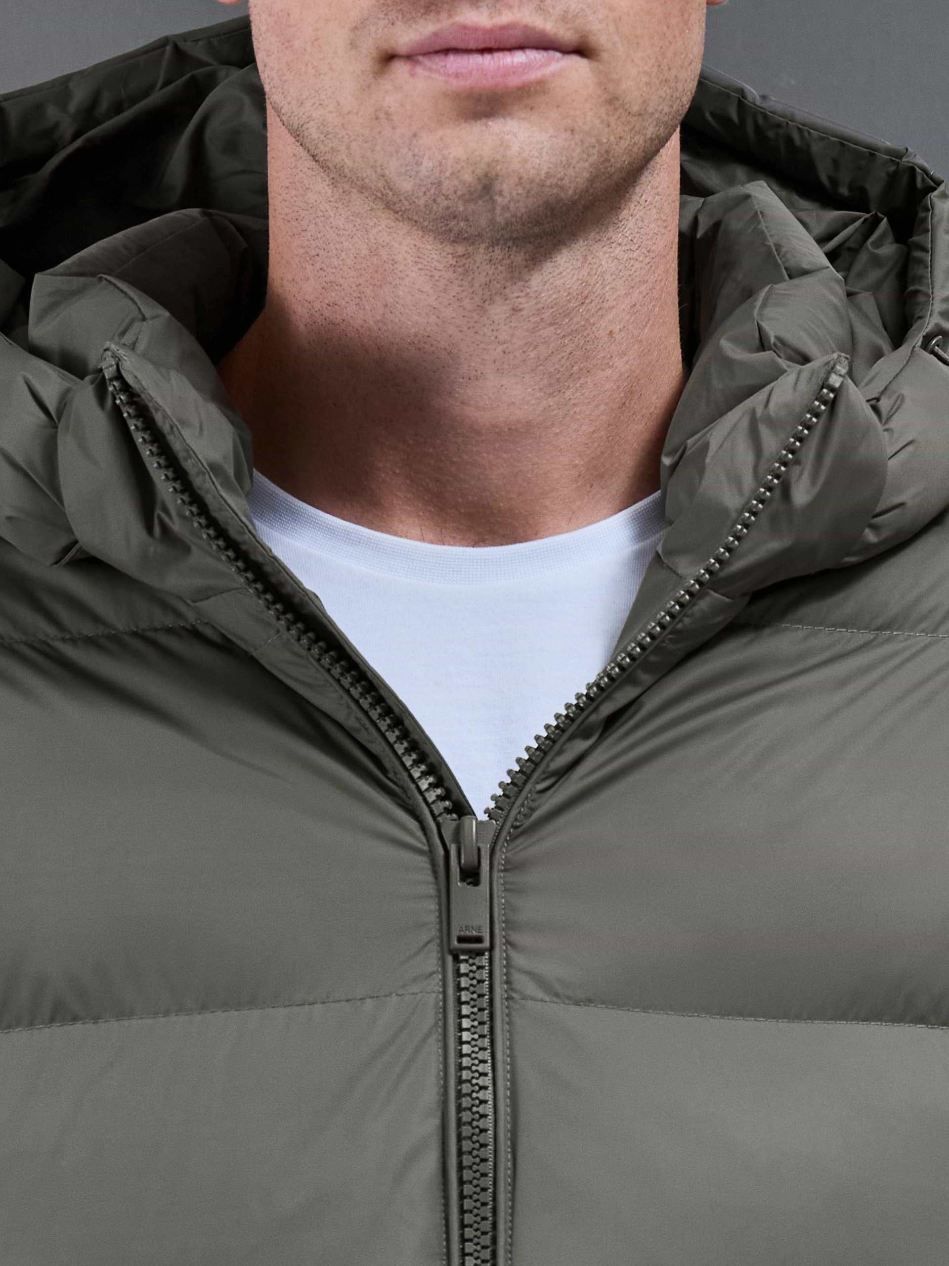 Essential Short Puffer Jacket in Olive