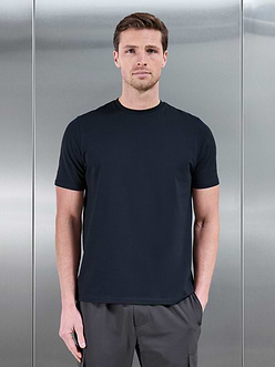Mens Essential Slim Fit Cotton Stretch T-Shirt in Navy