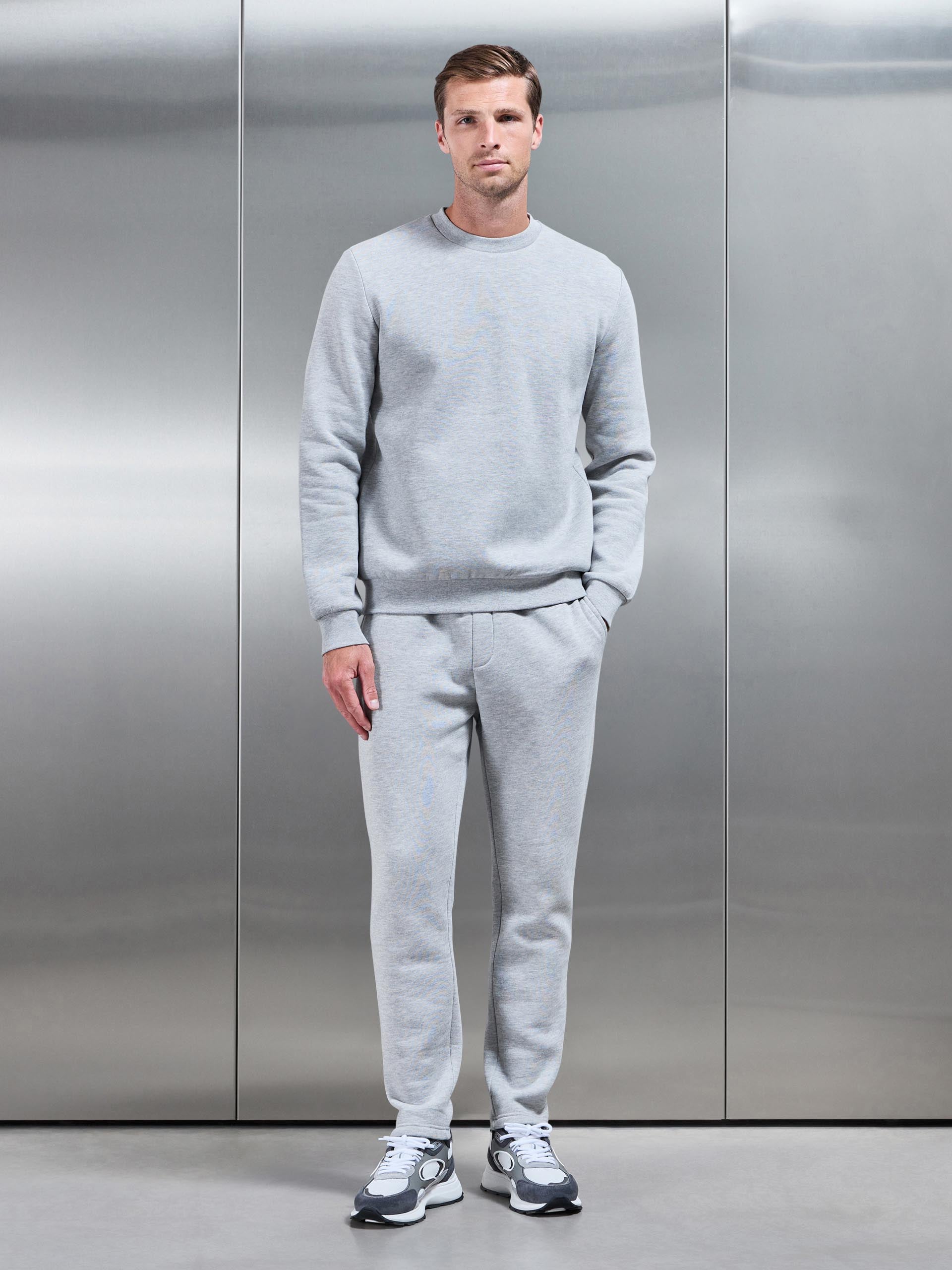 Mens Essential Sweatshirt in Marl Grey