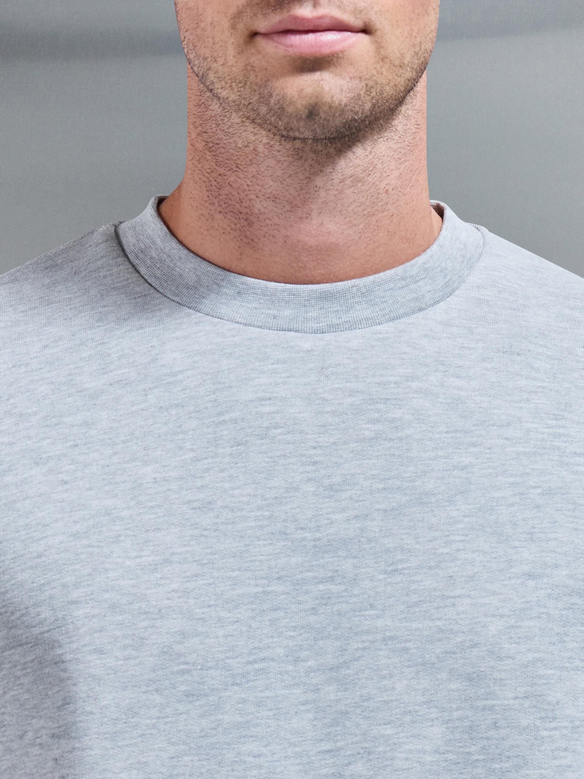 Mens Essential Sweatshirt in Marl Grey
