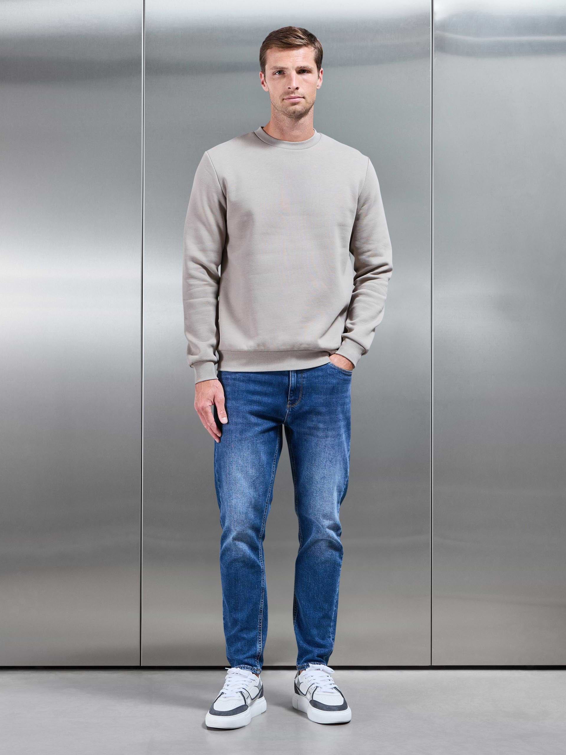 Mens Essential Sweatshirt in Stone