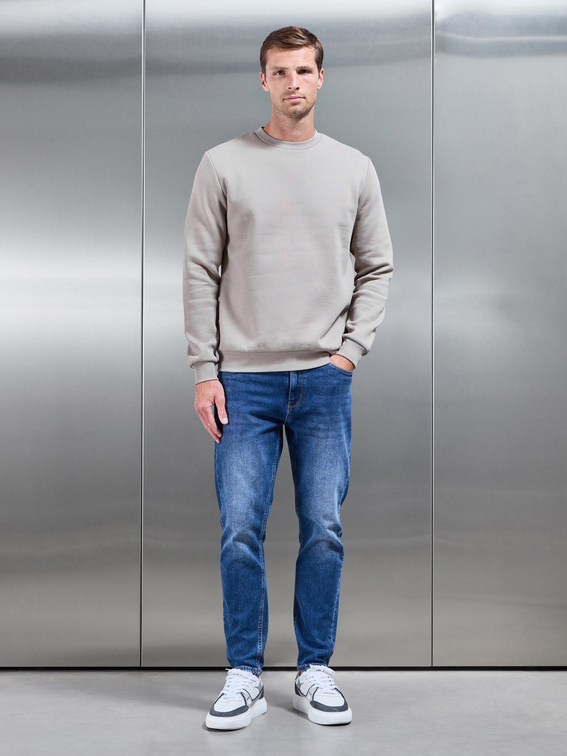 Mens Essential Sweatshirt in Stone