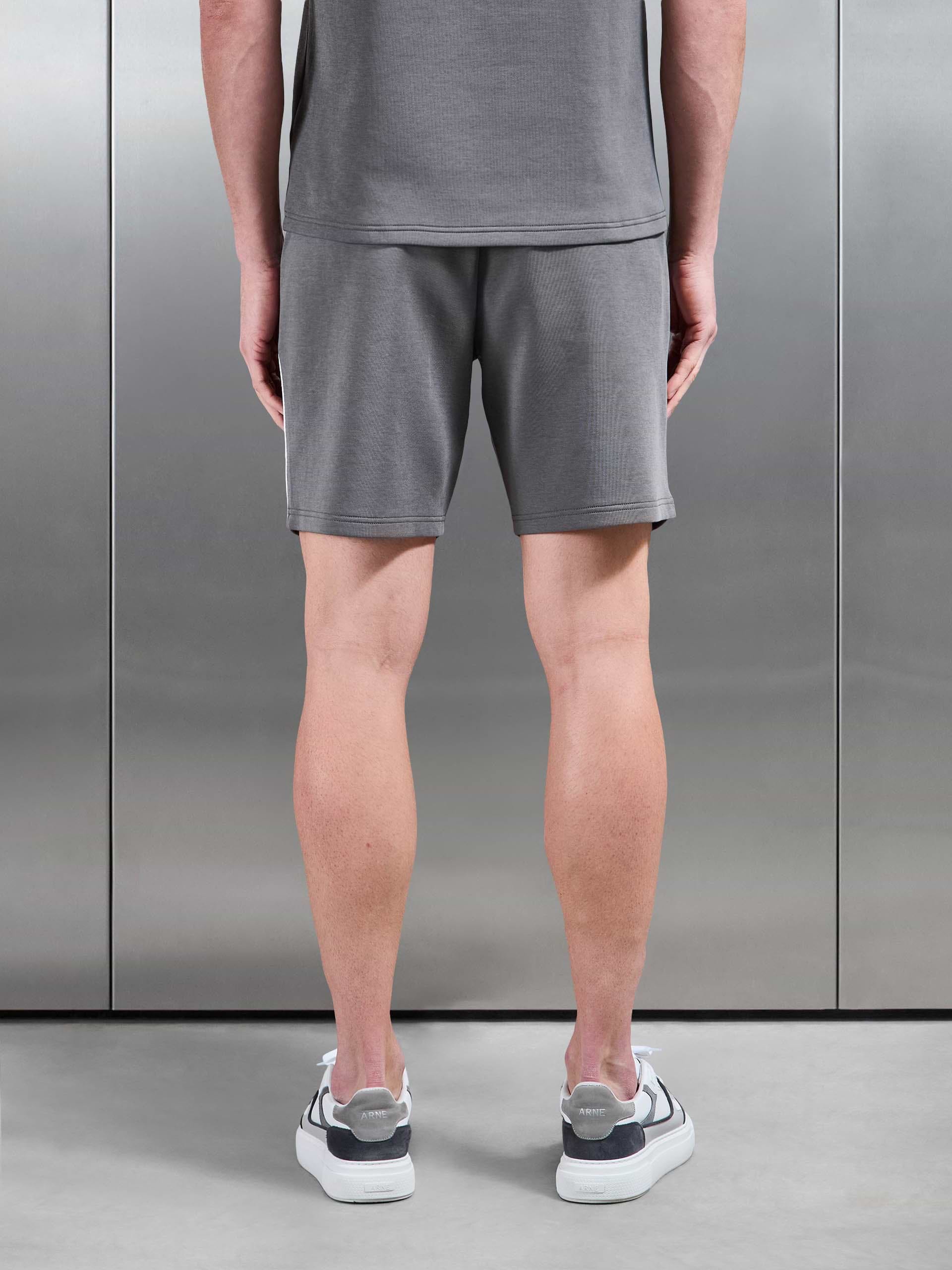 Everyday Luxe Piping Short in Grey