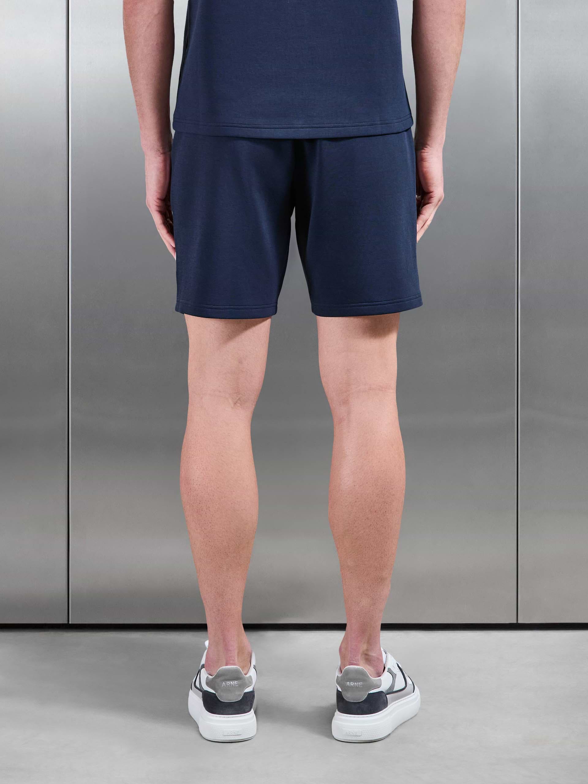 Everyday Luxe Piping Short in Navy