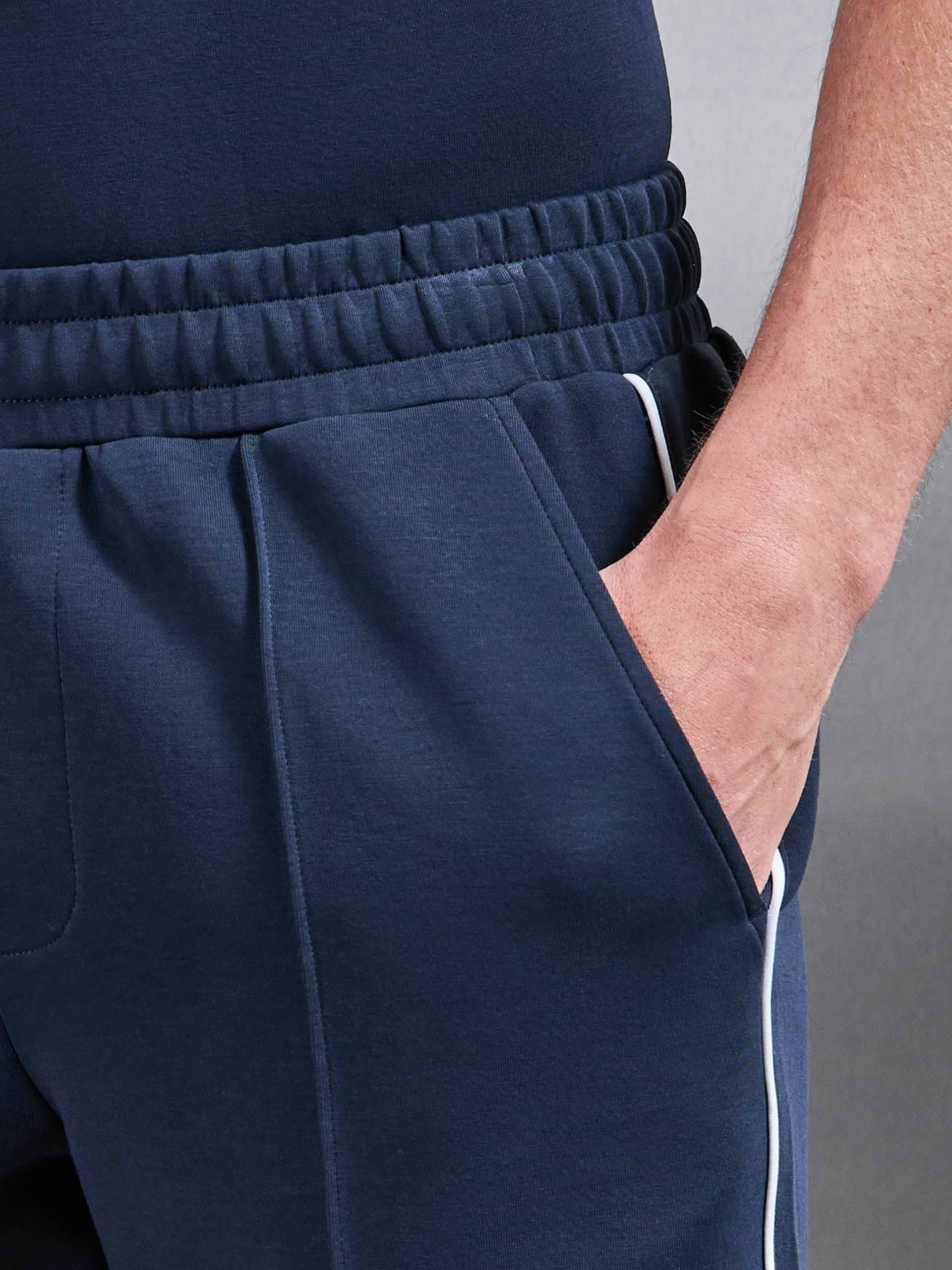 Everyday Luxe Piping Short in Navy