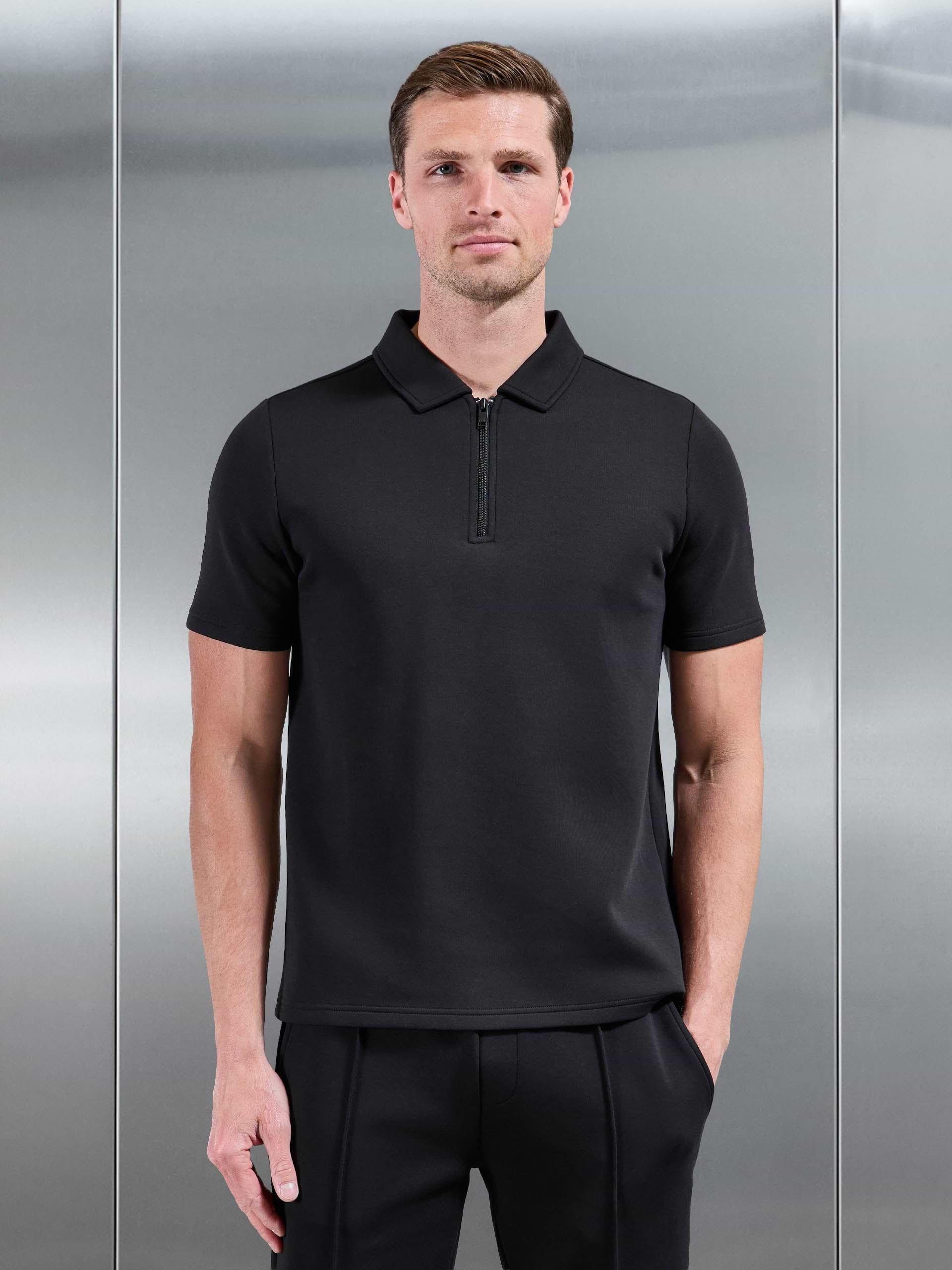 Everyday Luxe Polo Shirt in Black