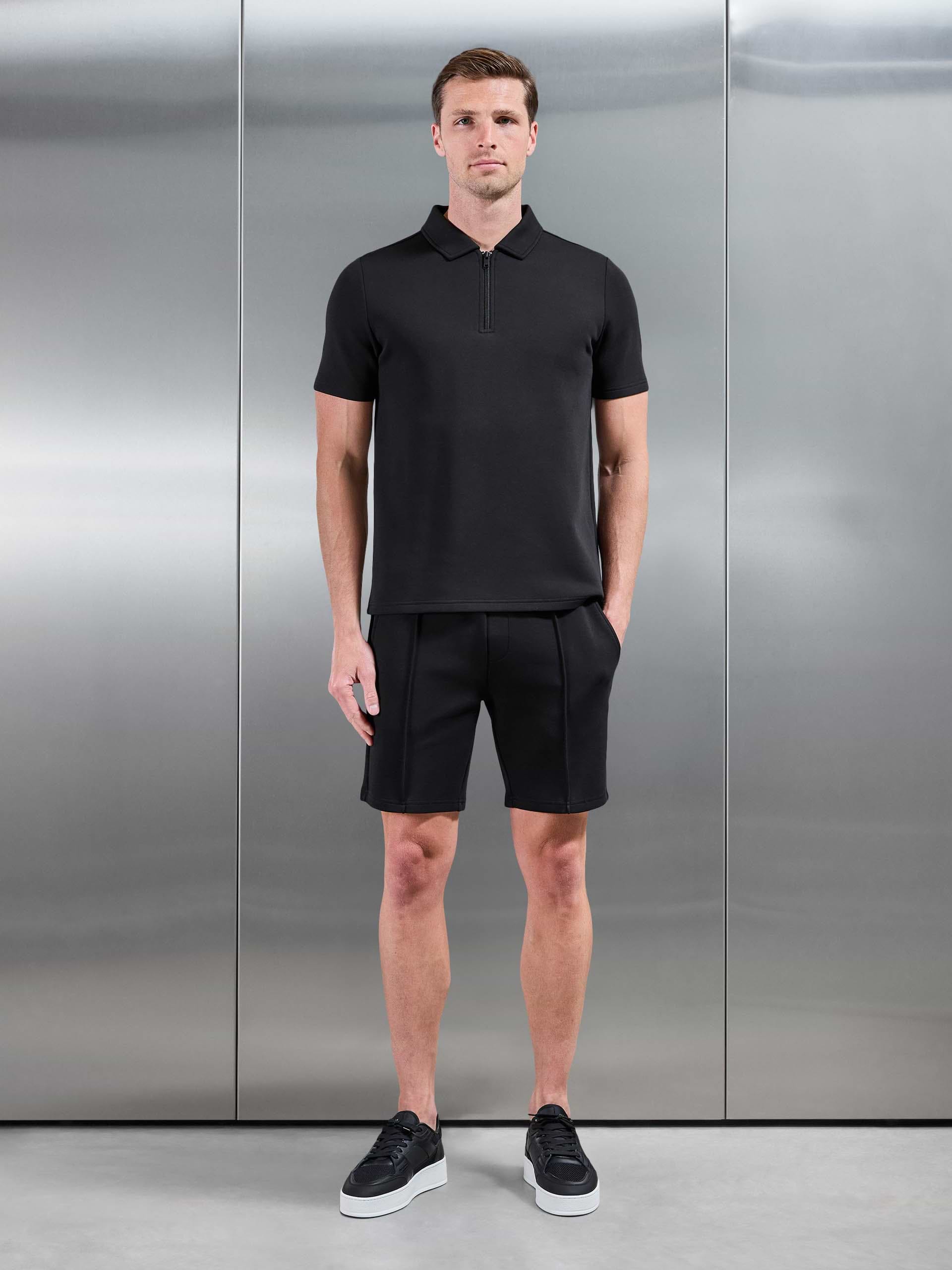 Everyday Luxe Polo Shirt in Black