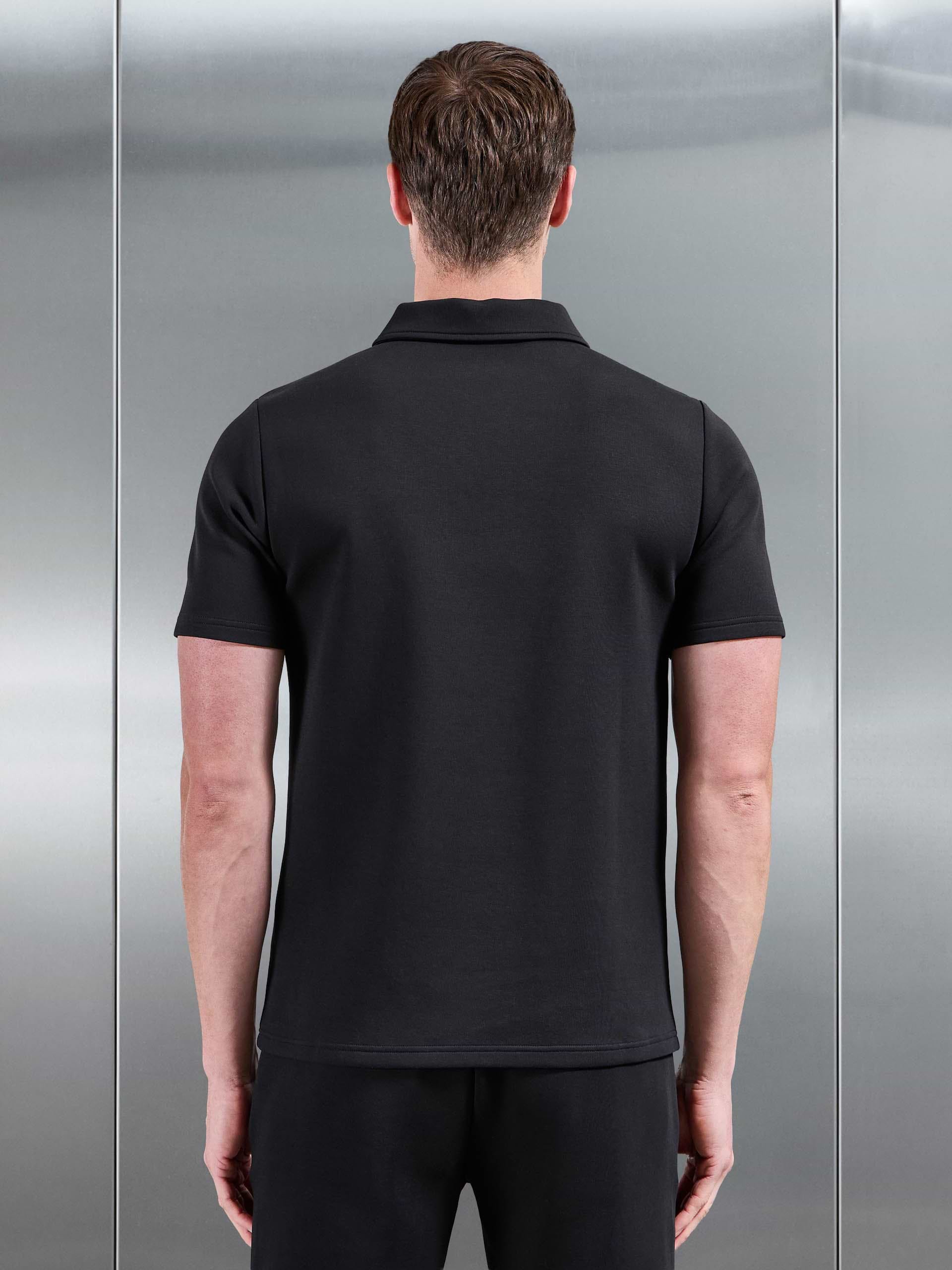 Everyday Luxe Polo Shirt in Black